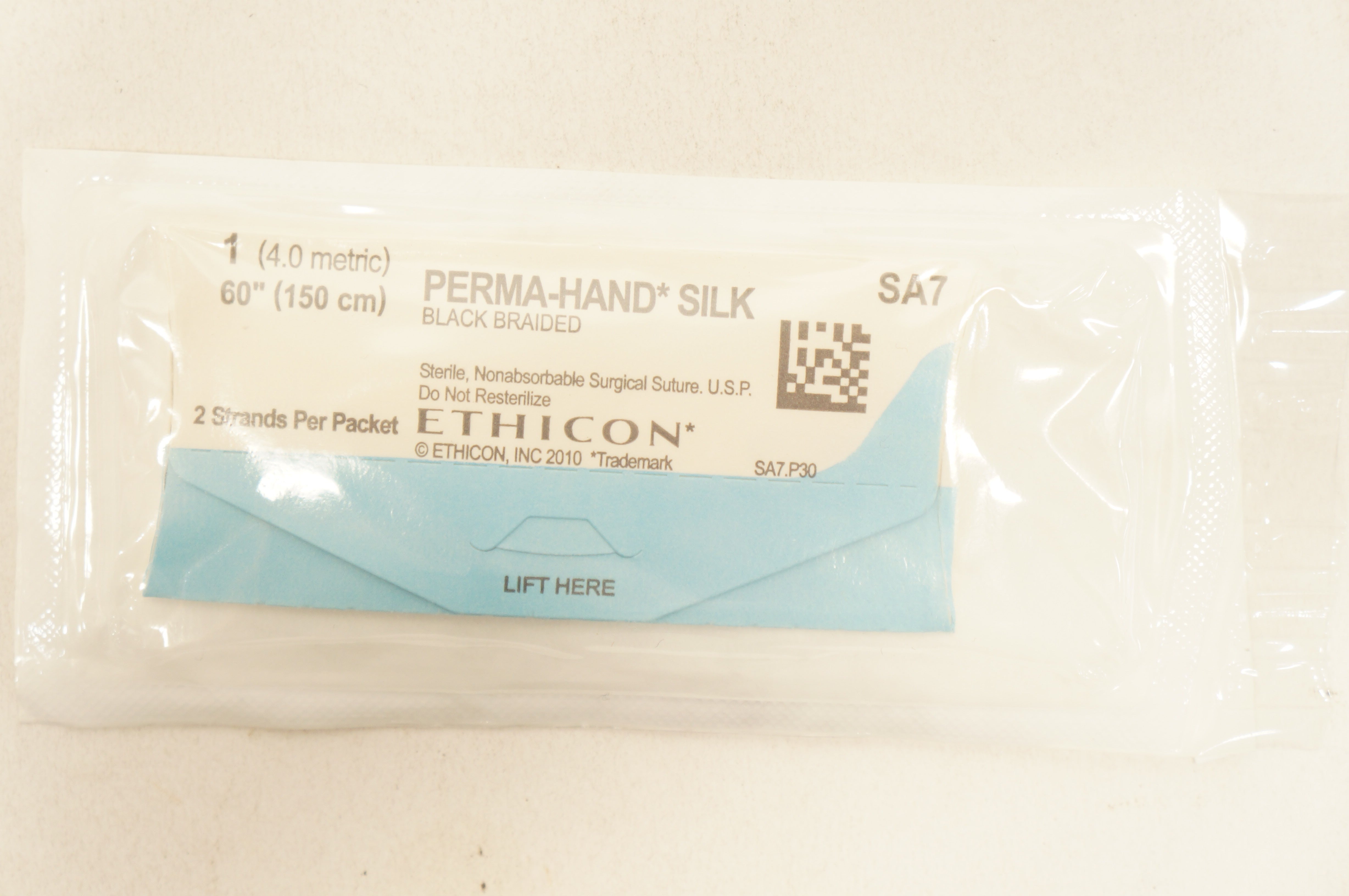 Ethicon SA7 1 Perma-Hand Silk Black Braided Stre 60inch