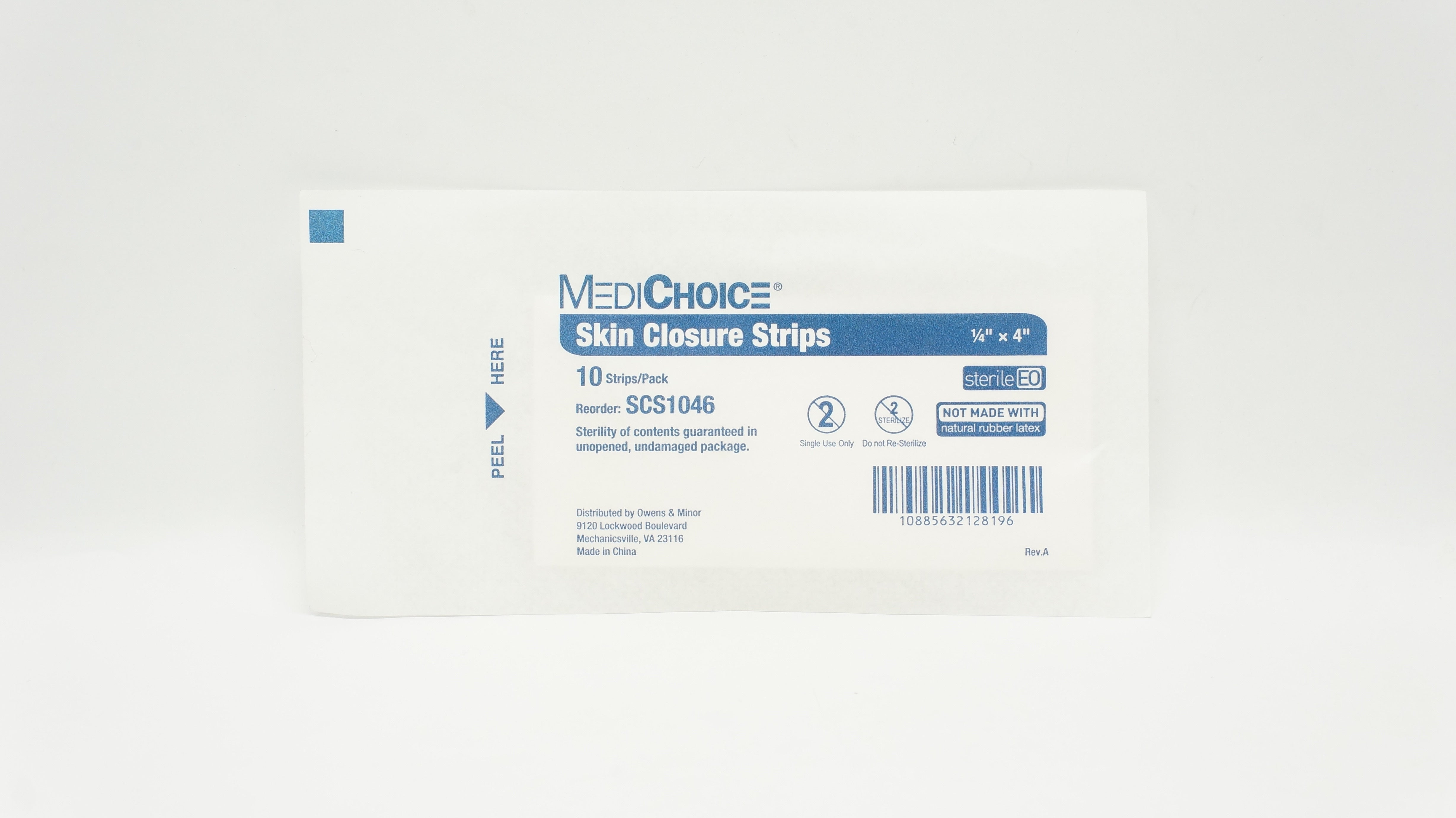 MediChoice SCS1046 Skin Closure Strips 1/4inch x 4inch (x) Pack of 10
