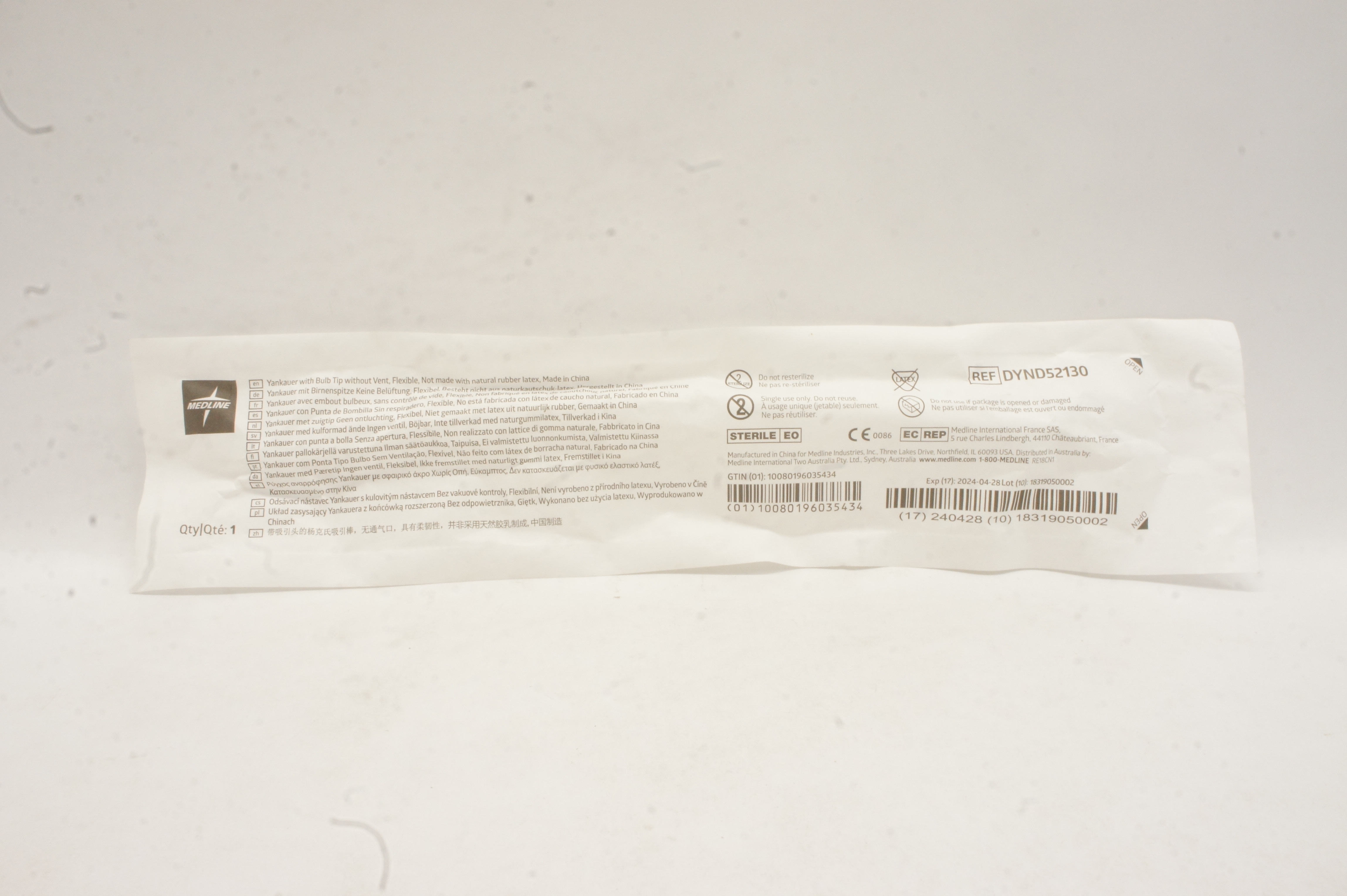 Medline DYNJDEC09 Bag Decanter 9inch