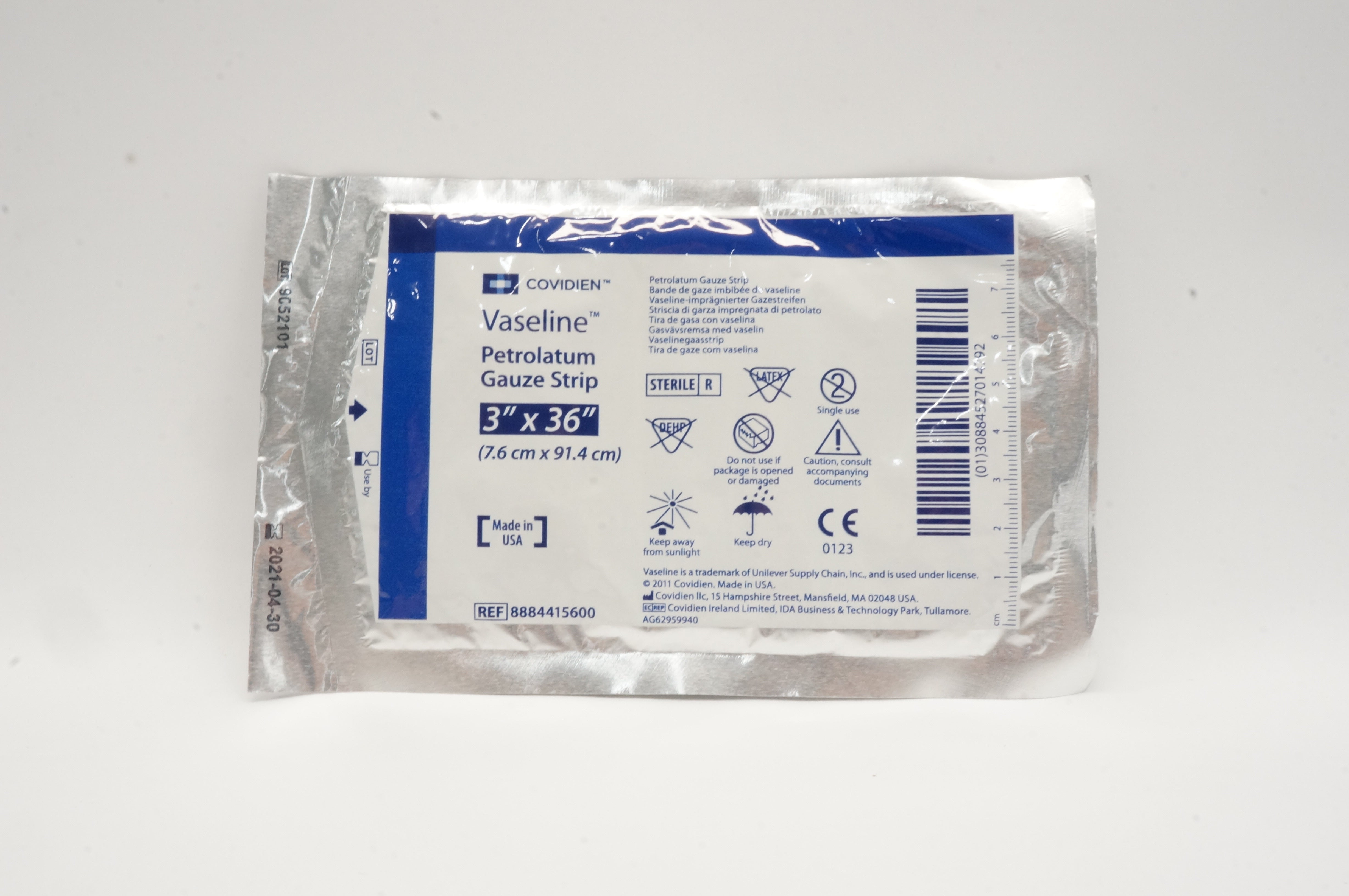 Covidien 8884415600 Vaseline Petrolatum Gauze Strip 3 inch x 36 inch (x)