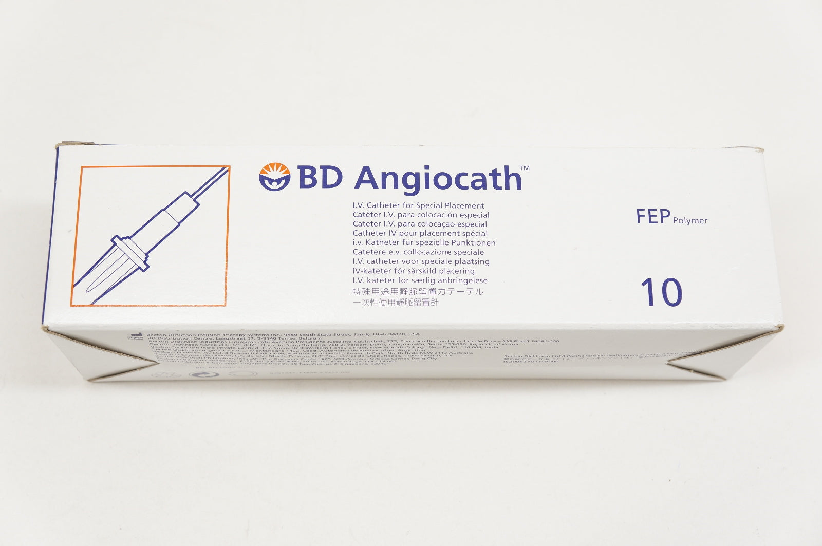 BD 382268 Angiocath IV Cath. For Special Placement 14Ga x 3.25inch - Box of 10
