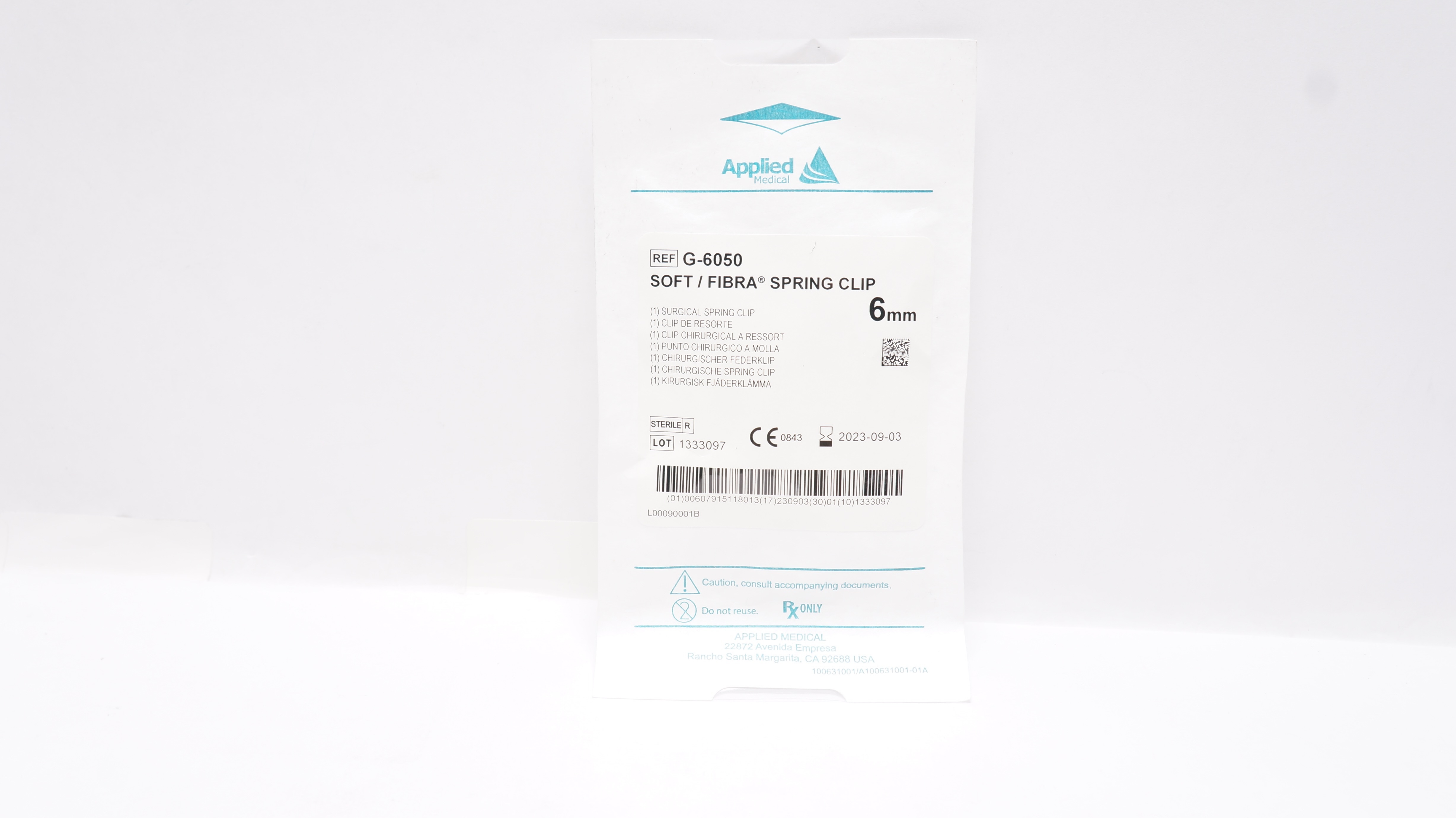 Applied Medical G-6050 SOFT/FIBRA Surgical Spring Clip 6mm (x)
