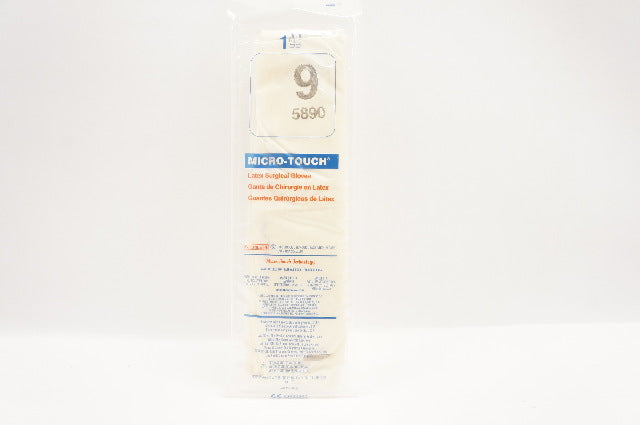 Ansell 5890 Micro-Touch Powdered Latex Surgical Gloves, Size 9