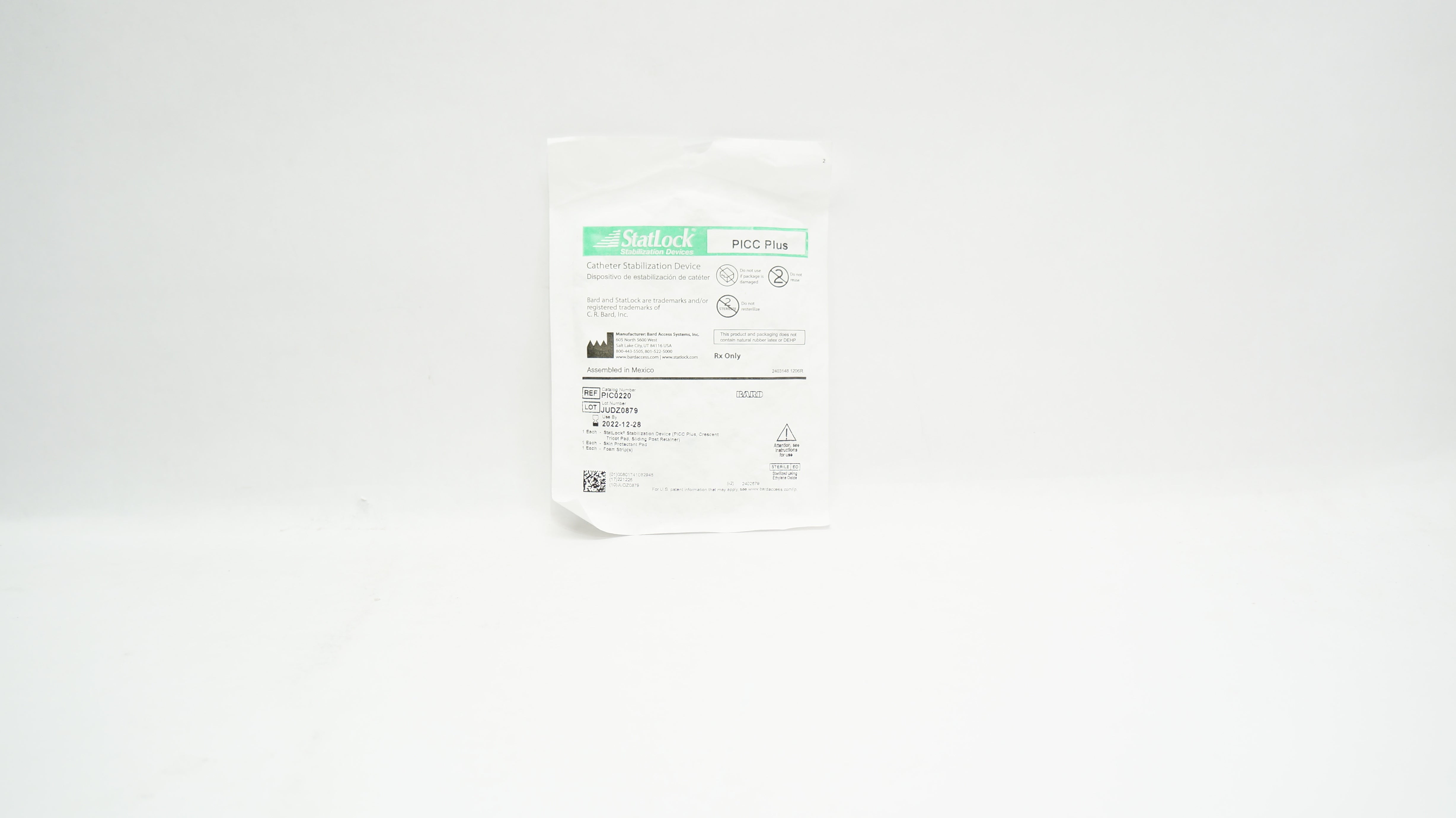 Bard PIC0220 StatLock Cath. Stabilization Device PICC Plus (x)