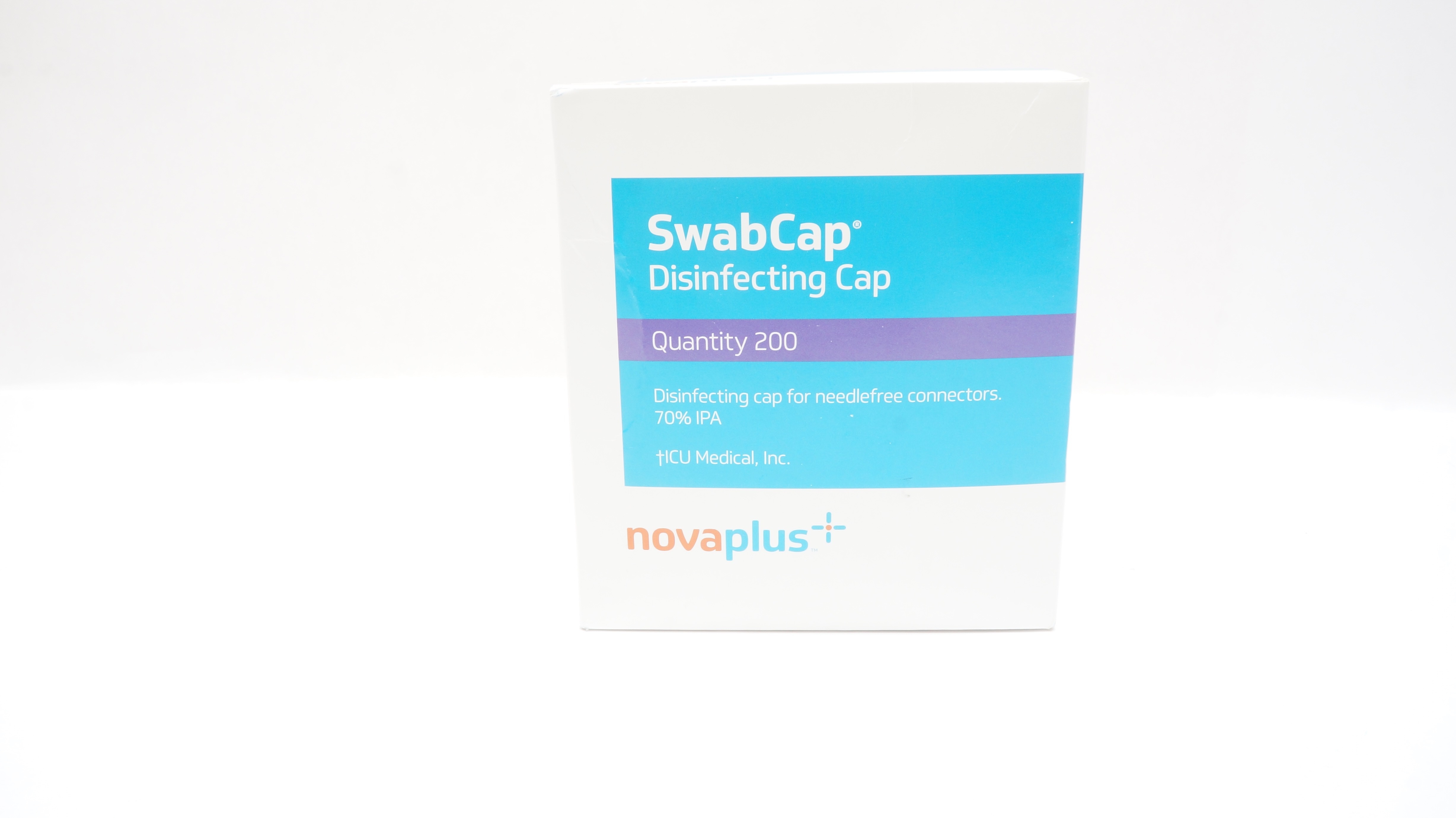 ICU Medical VSC-2000 NovaPlus SwabCap Disinfecting Cap 70% IPA - Box of 200