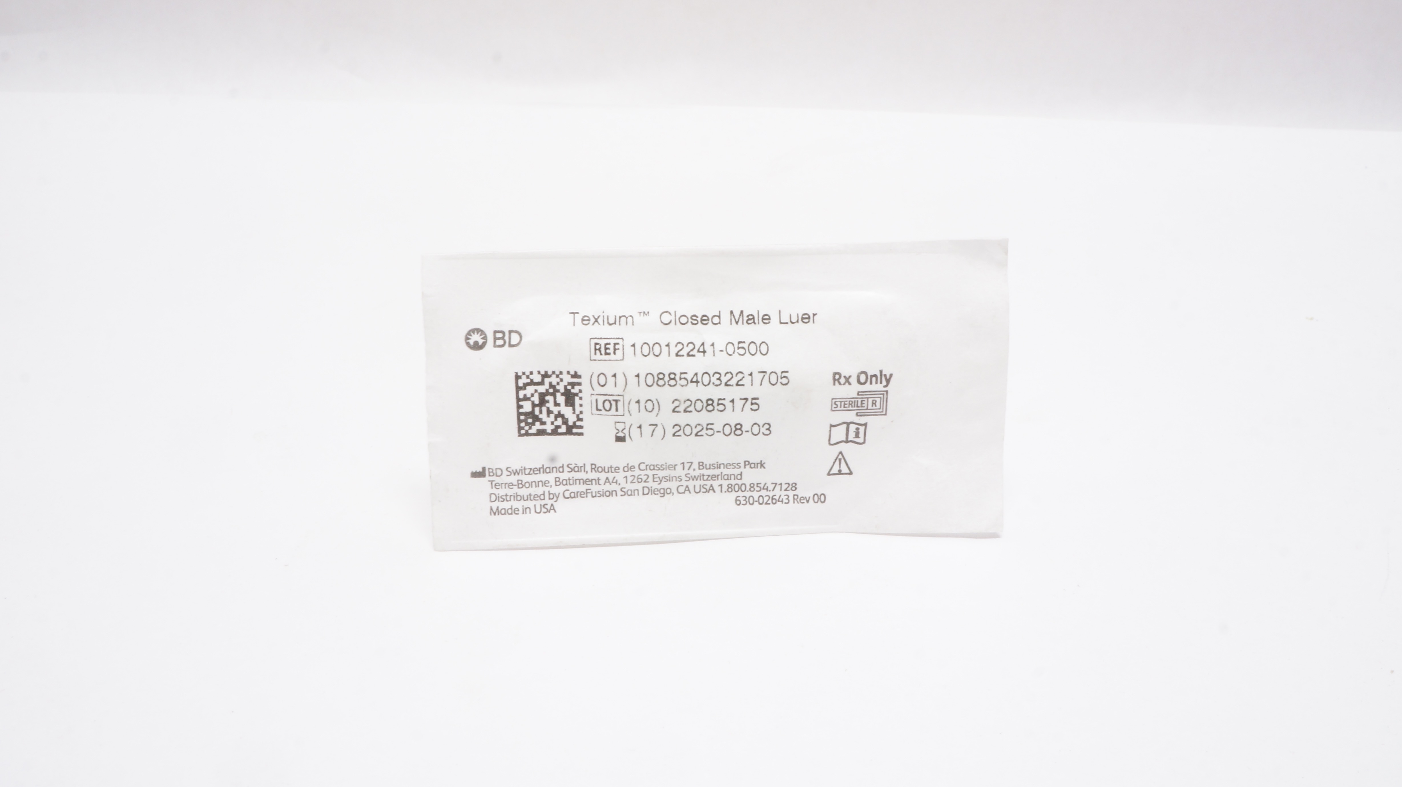 BD 10012241-0500 Texium Closed Male Luer