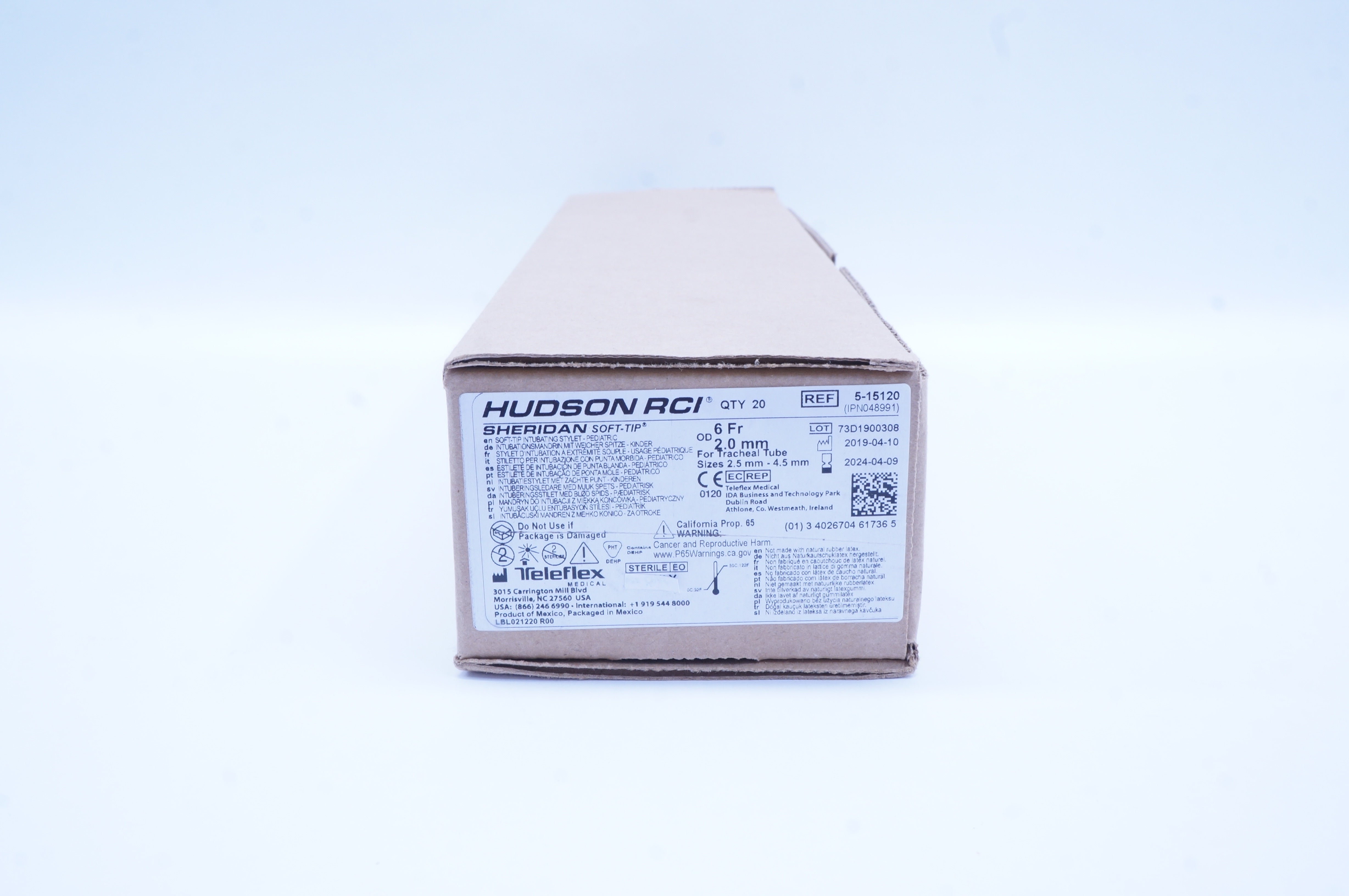 Teleflex 5-15120 Hudson RCI Intubating Stylet-Pediatric 6Fr x 2.0mm ...