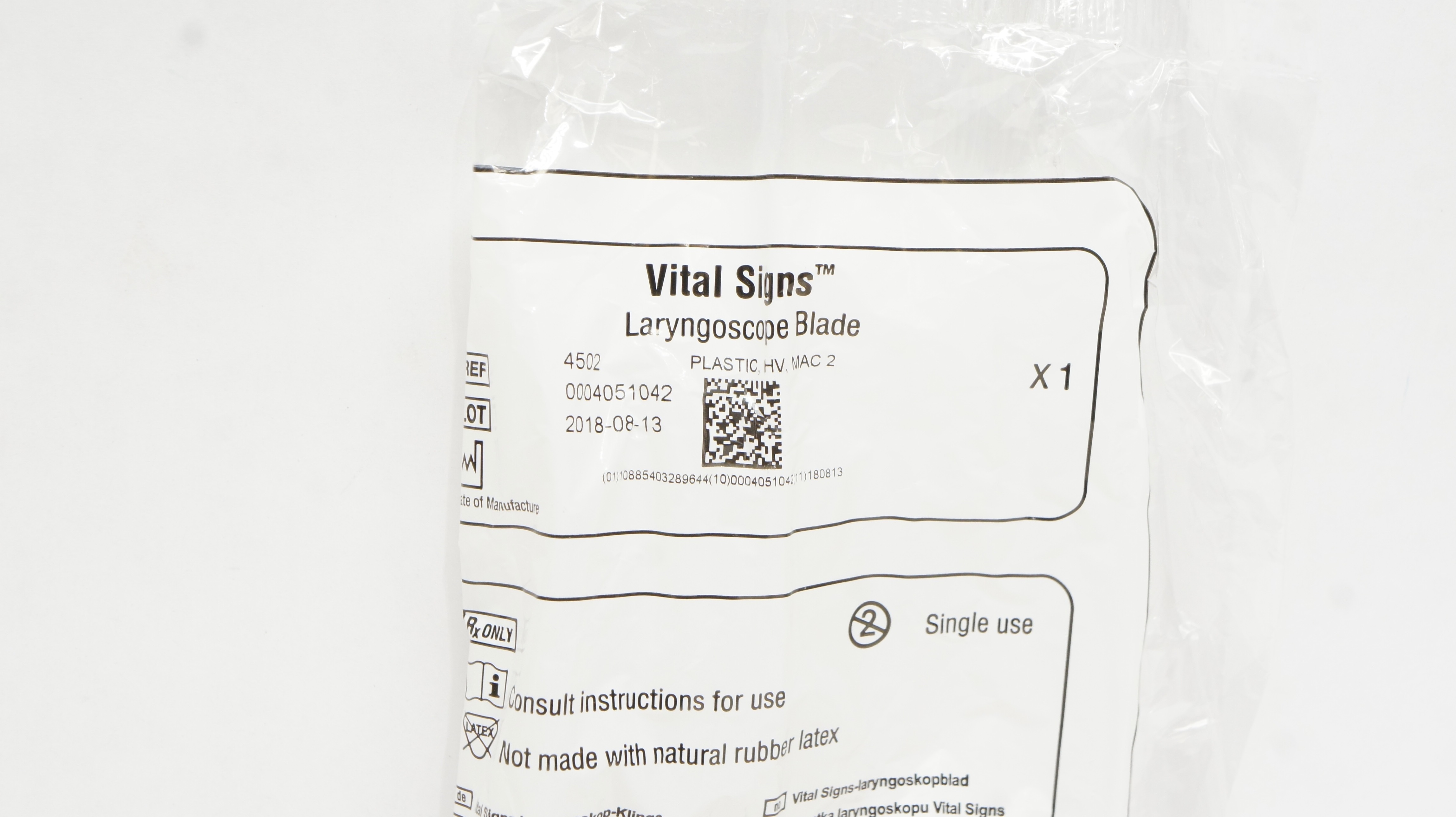 CareFusion 4502 Vital Signs Laryngoscope Blade, MAC 2