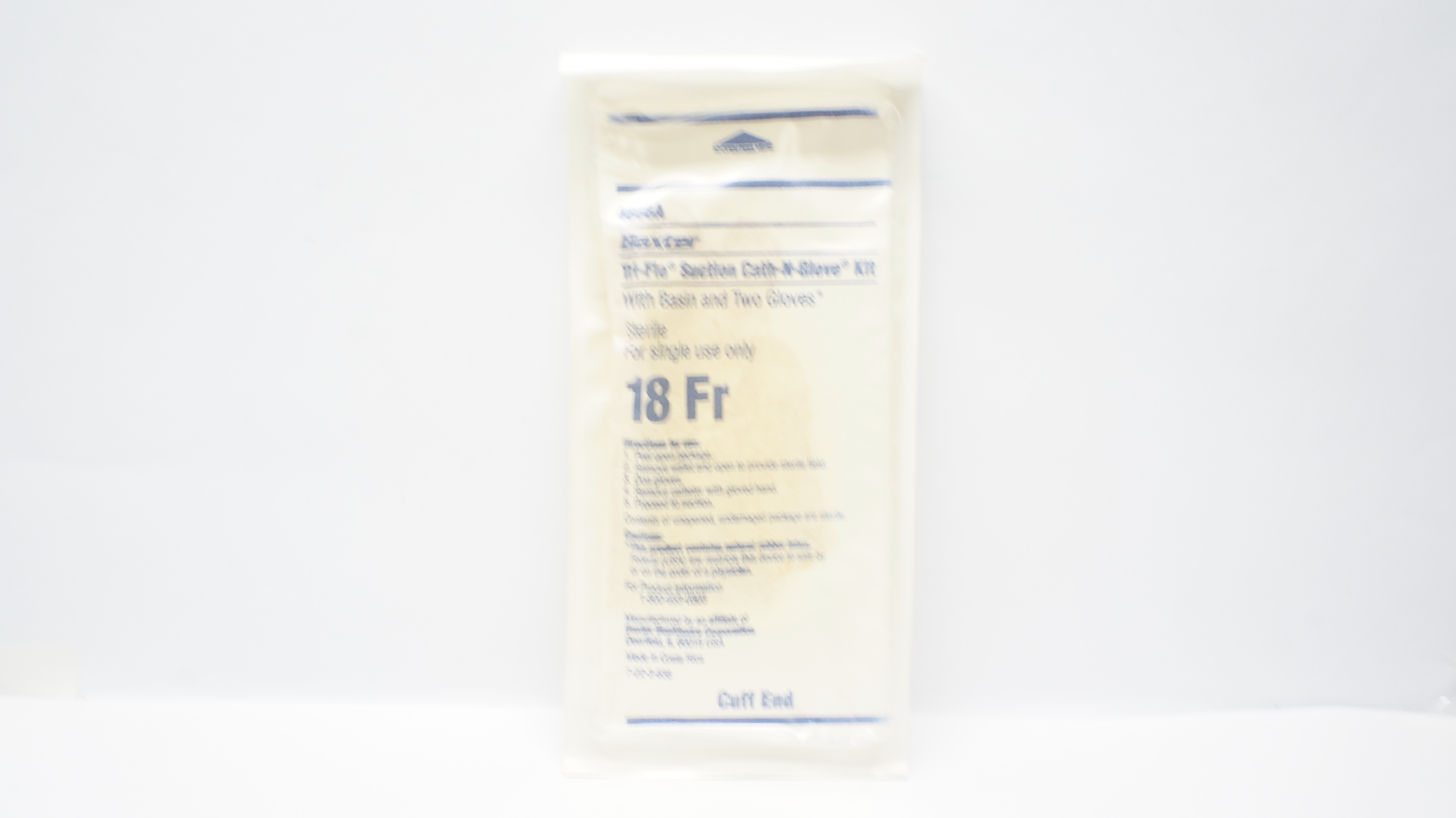 Baxter 4666A AirLife Tri-Flo Suction Cath-N-Glove Kit 18Fr