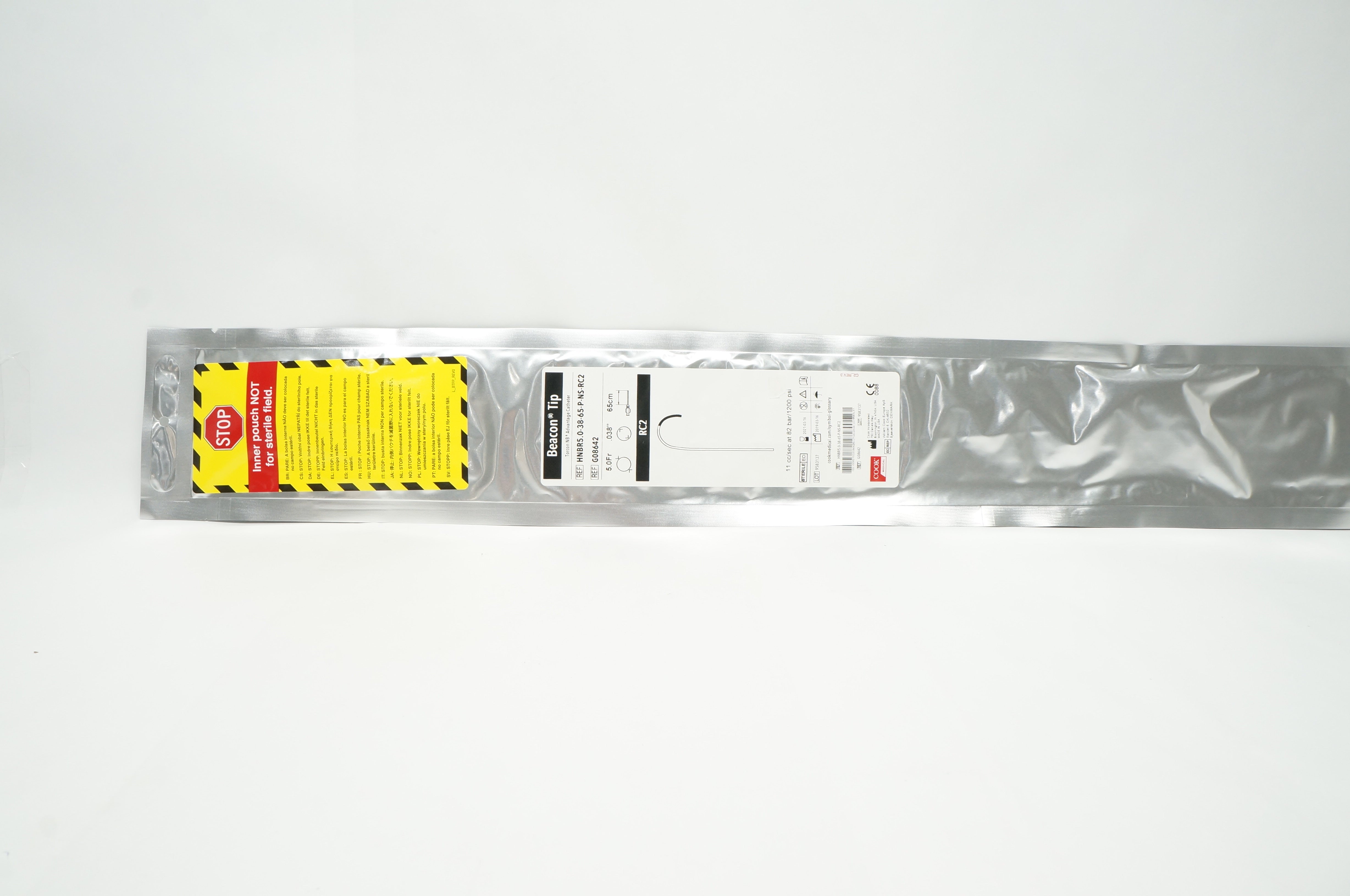 Cook Medical G08642 Beacon Tip Torcon NB Advantage Cath. RC2, 5.0Fr. x ...