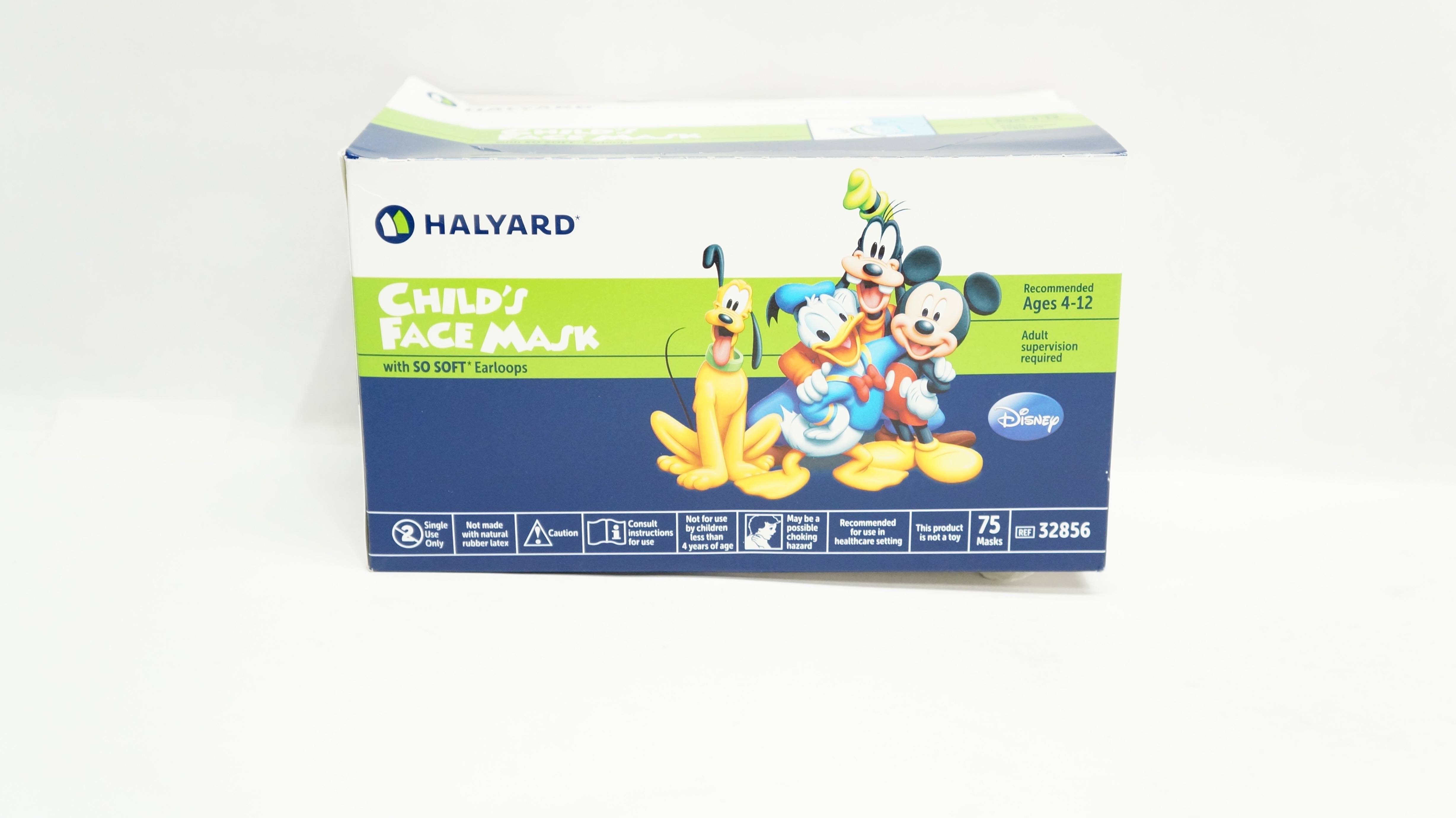 Halyard 32856 Childs Face Mask w/So Soft Earloops, Ages 4-12 - Box of 75