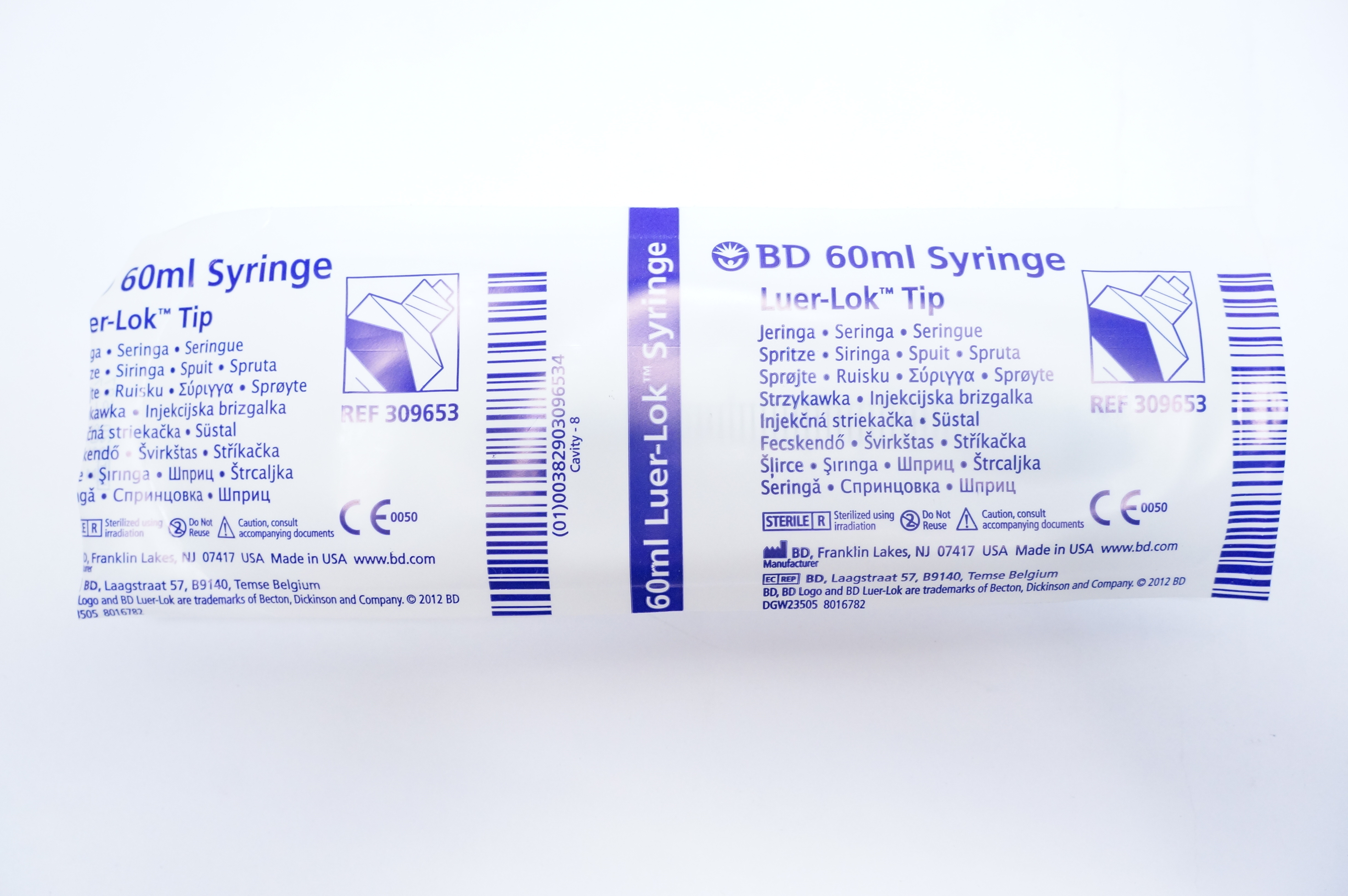BD 309653 Luer-Lok Tip Syringe 60ml (x)