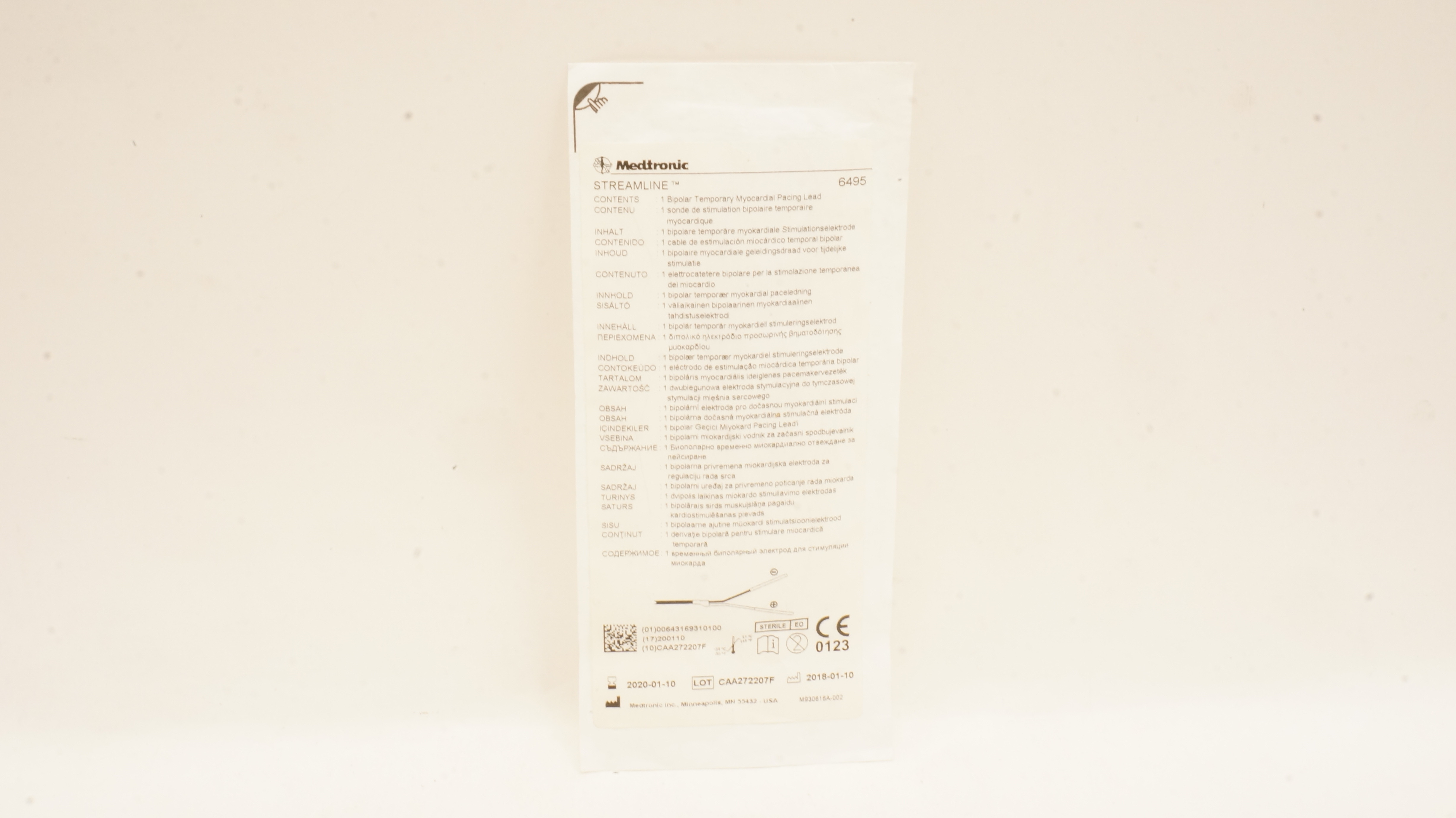 Medtronic 6495 STREAMLINE Bipolar Temporary Myocardial Pacing Lead (x)