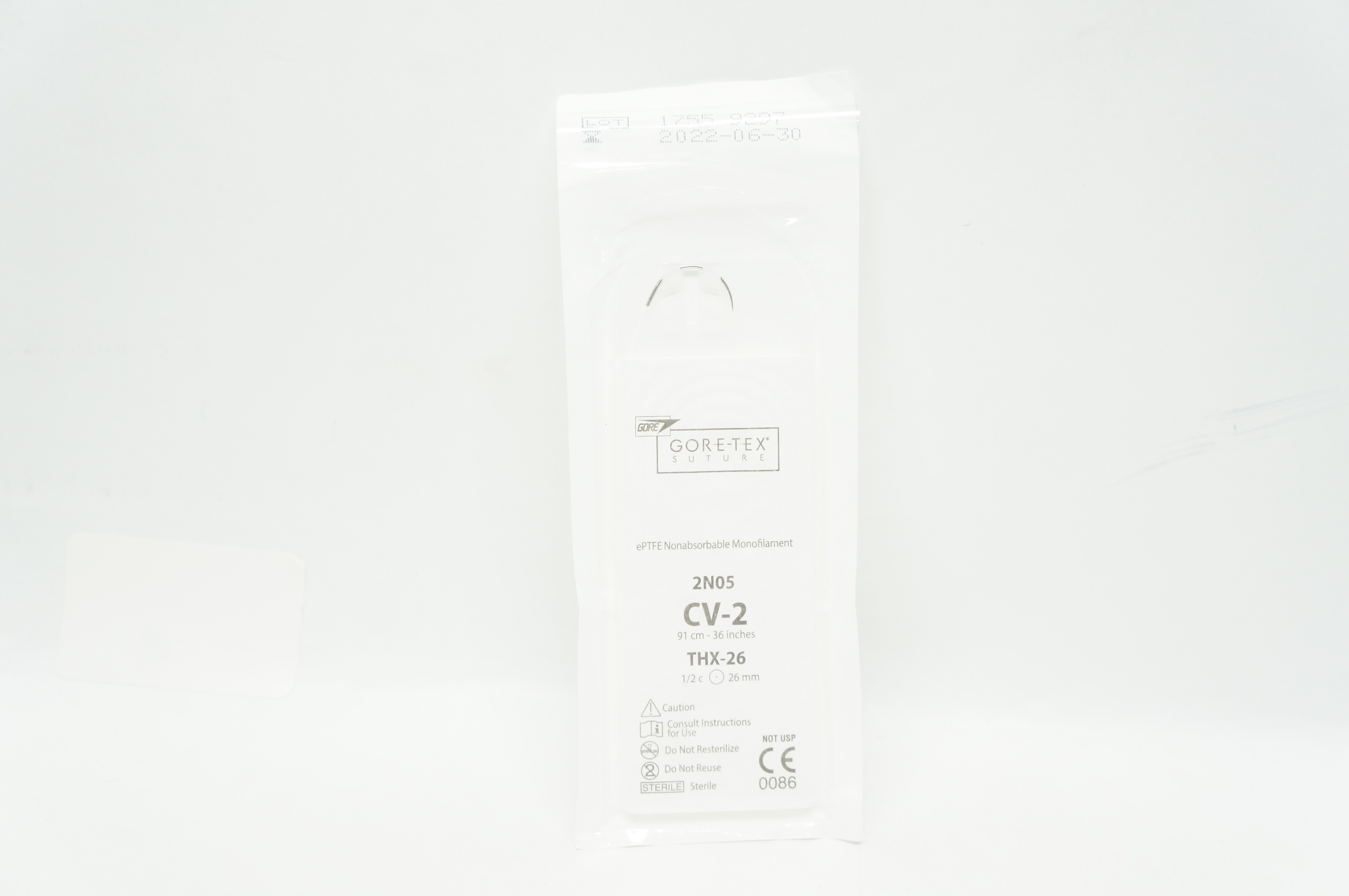 Gore 2N05 ePTFE Nonabsorbable Monofilament 1/2c 26mm, THX-26 CV-2 36inch (x)