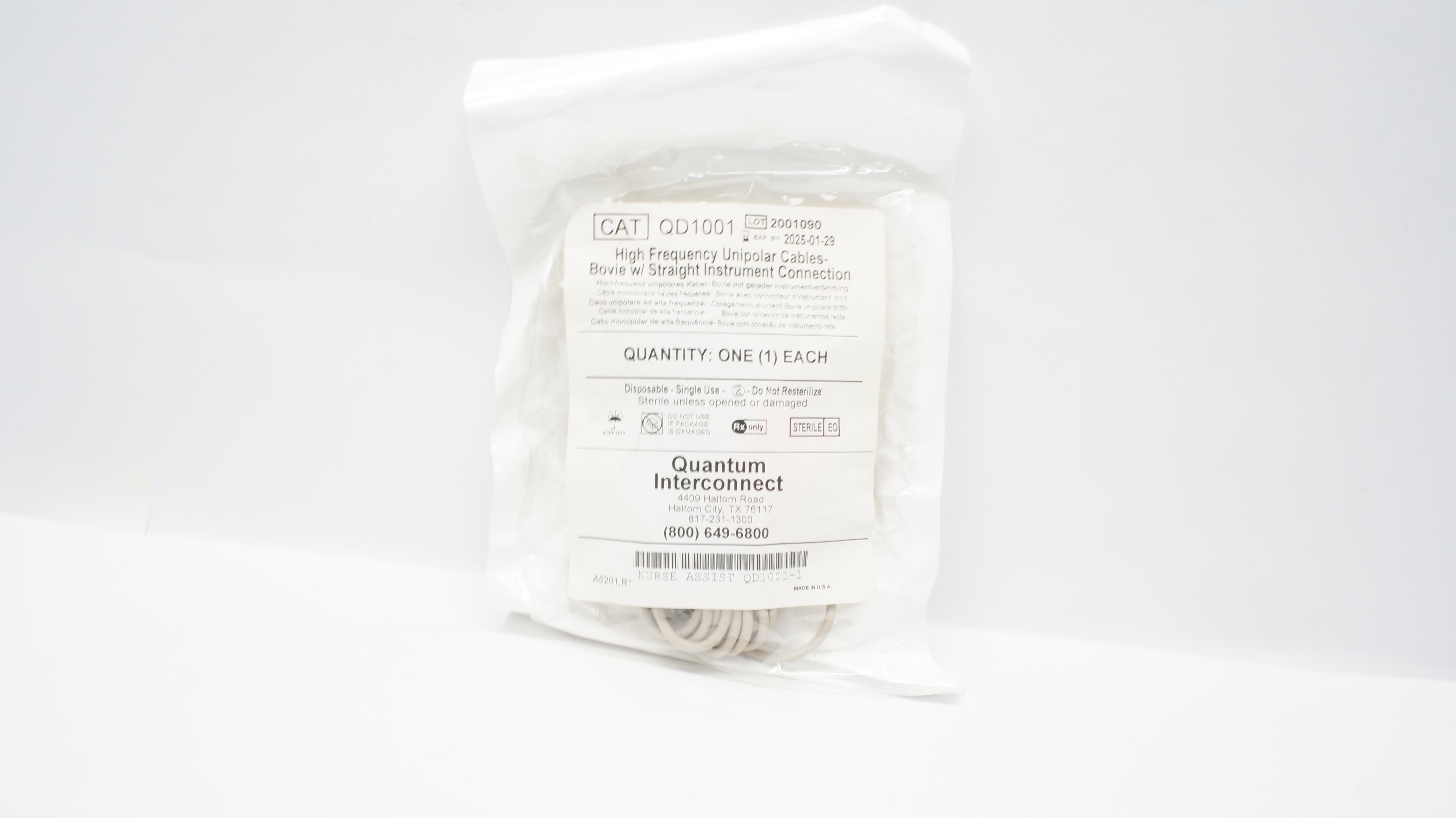 Quantum Interconnect QD1001 High Frequency Unipolar Cables (x)