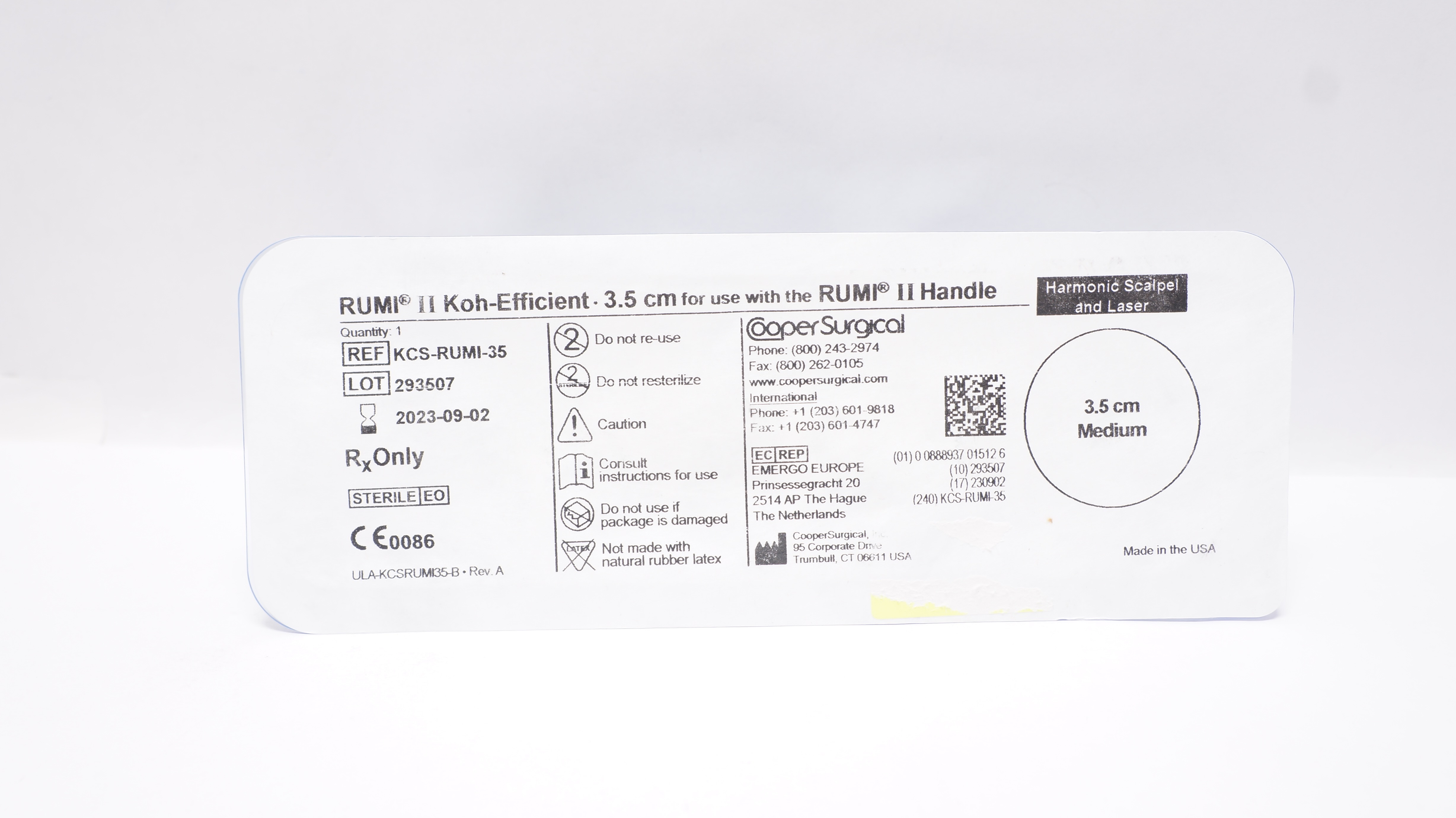 Cooper Surgical KCS-RUMI-35 RUMI II Koh-Efficient 3.5cm (x)