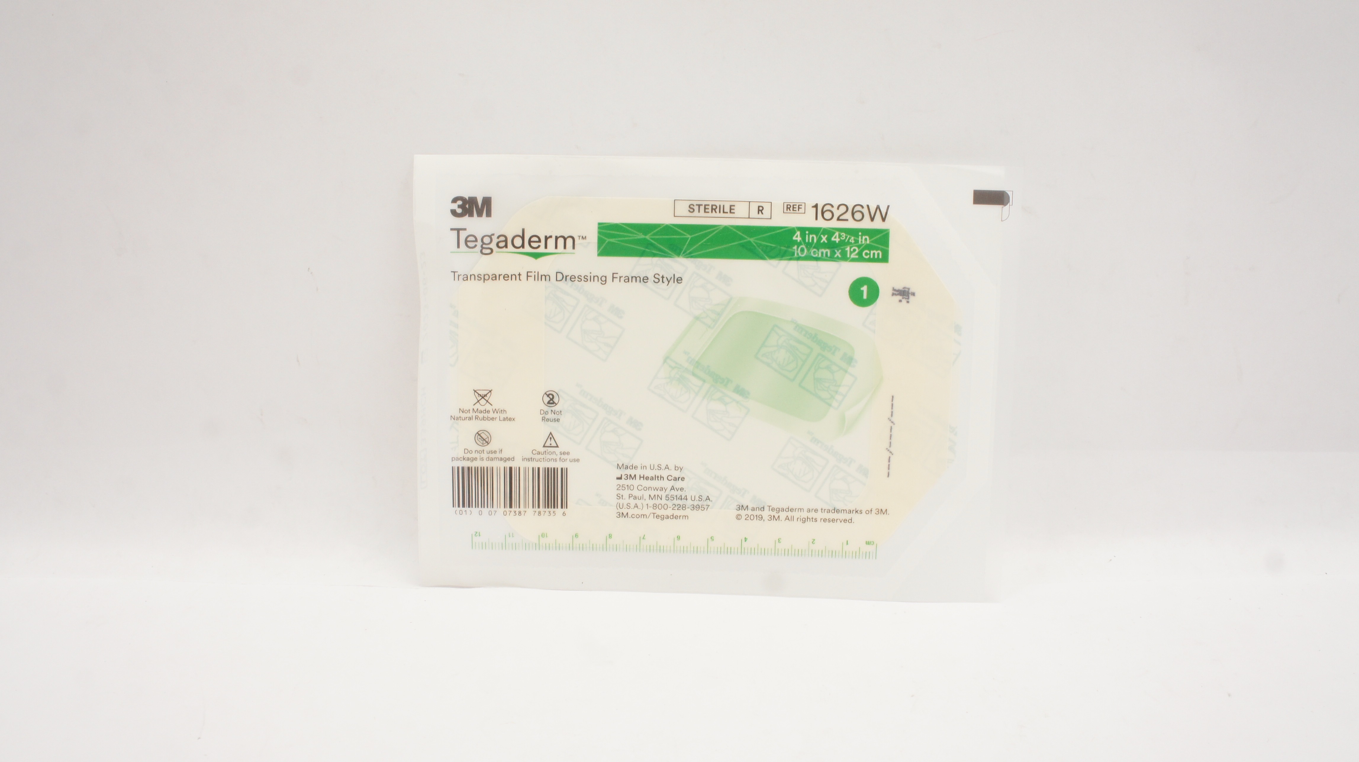 3M 1626W Tegaderm Transparent Film Dressing Frame Style 4inch x 4-3/4inch