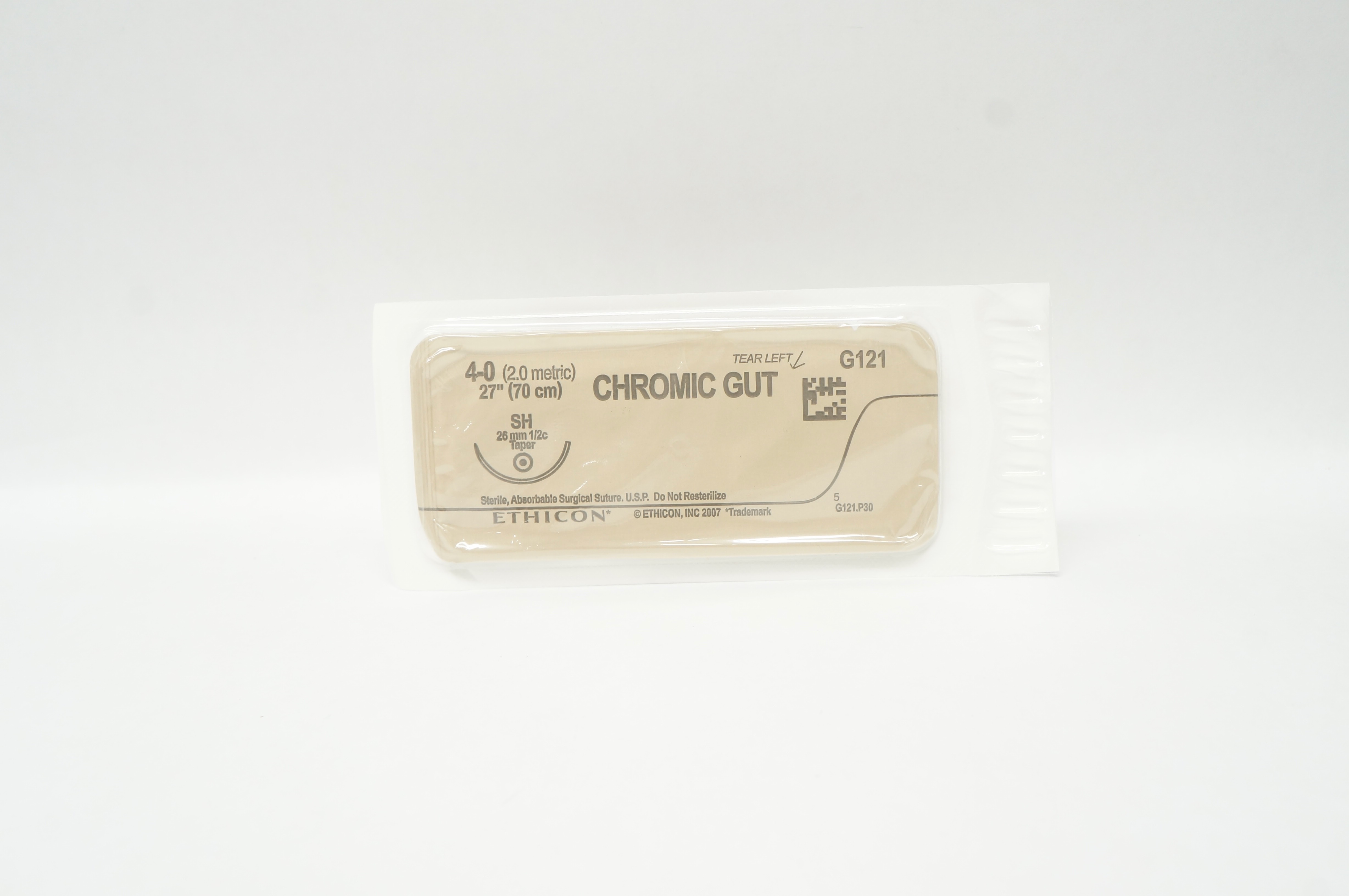 Ethicon G121 4-0 CHROMIC GUT Surgical Stre SH 26mm 1/2c Taper, 27inch