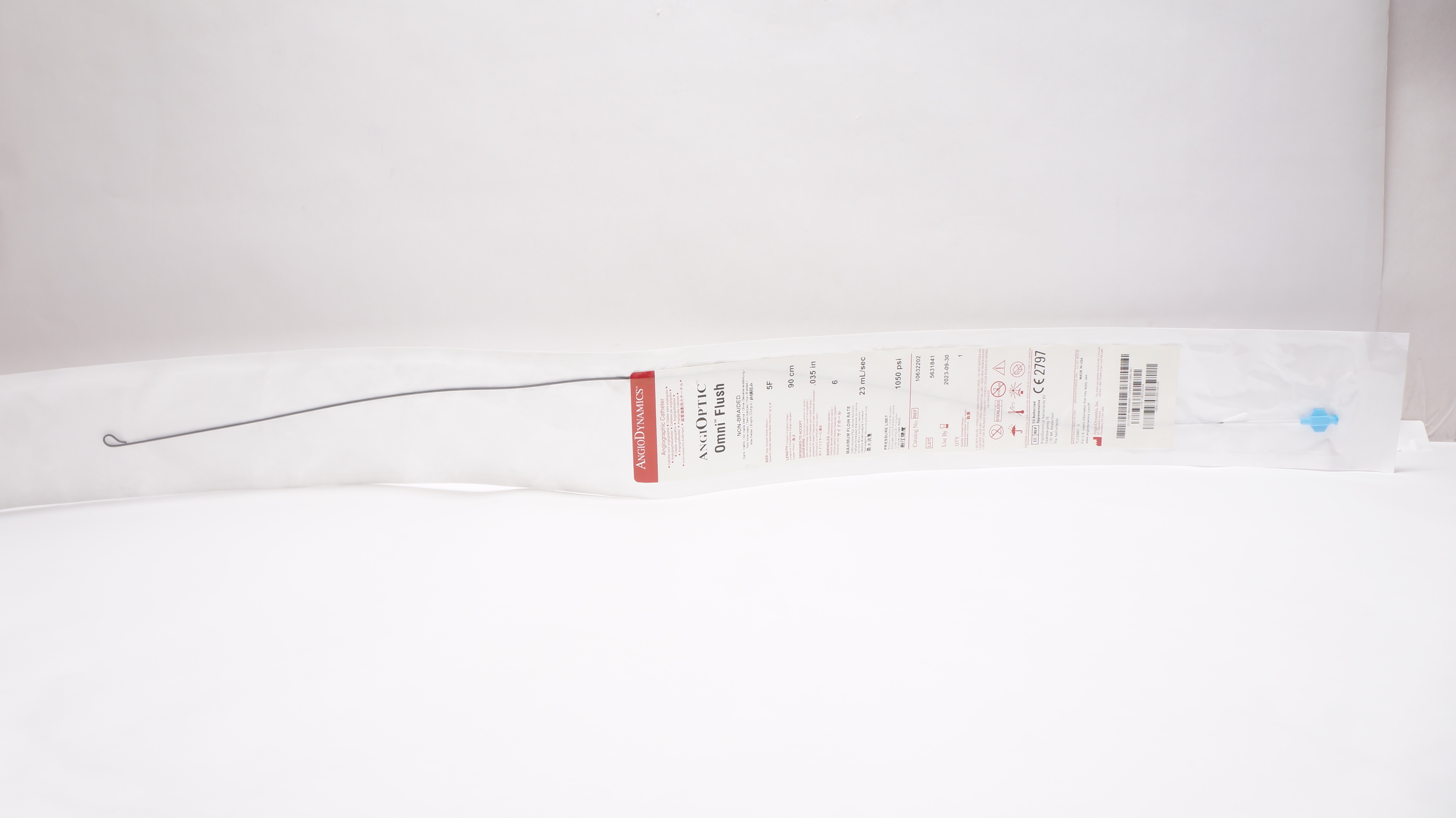 AngioDynamics 10632202 AngiOptic Omni Flush Non-Braided Cath.5Fx90cmx035In (x)