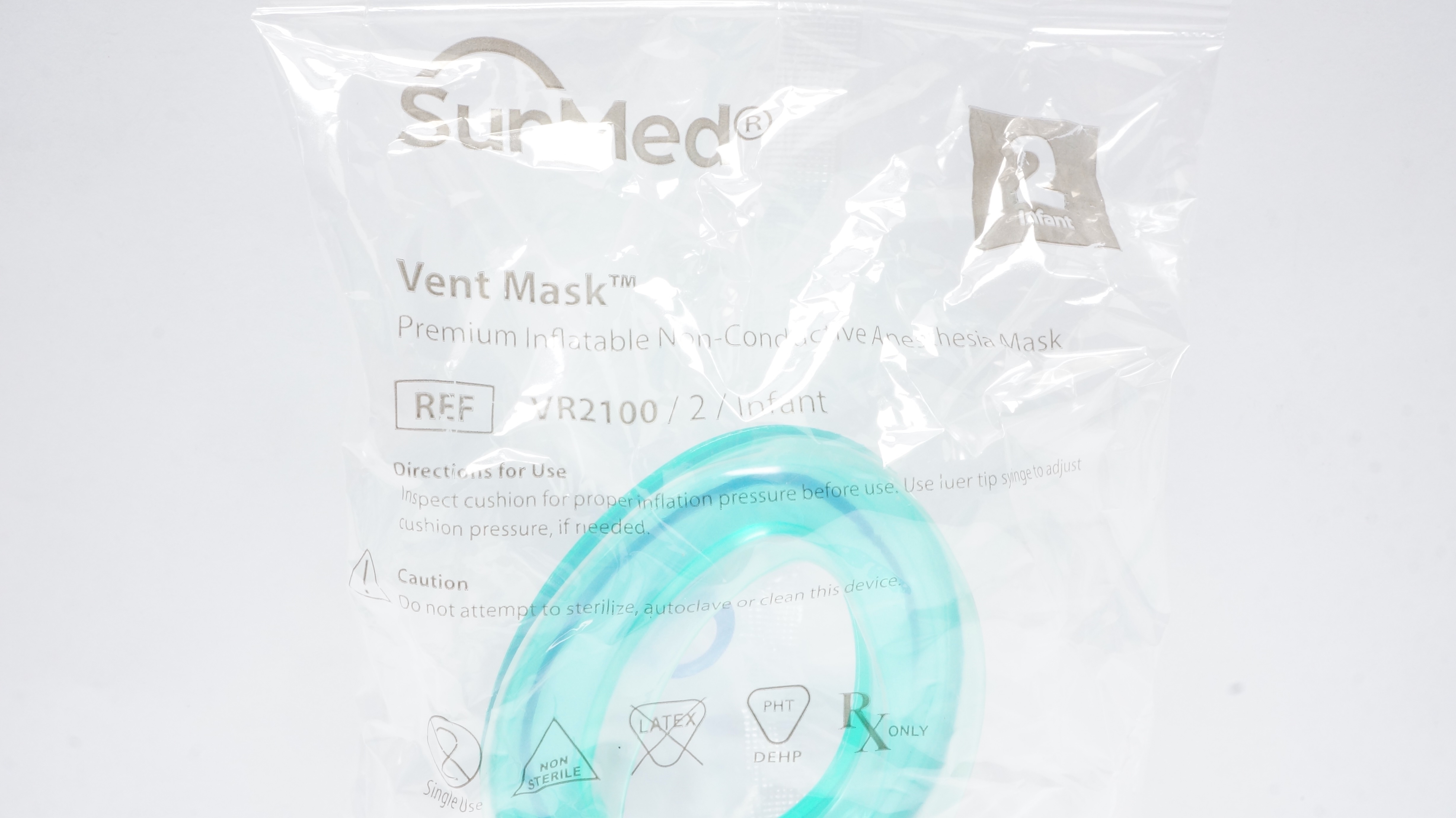 Ventlab VR2100 Vent-Mask, Non-Conductive Anesthesia Mask, Infant Size 2
