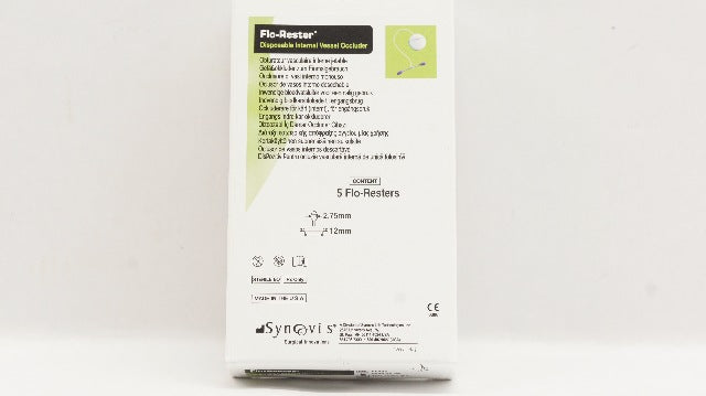 Synovis 50275 Flo-Rester Internal Vessel Occluder 2.75mm x 12mm (x) - Box of 3
