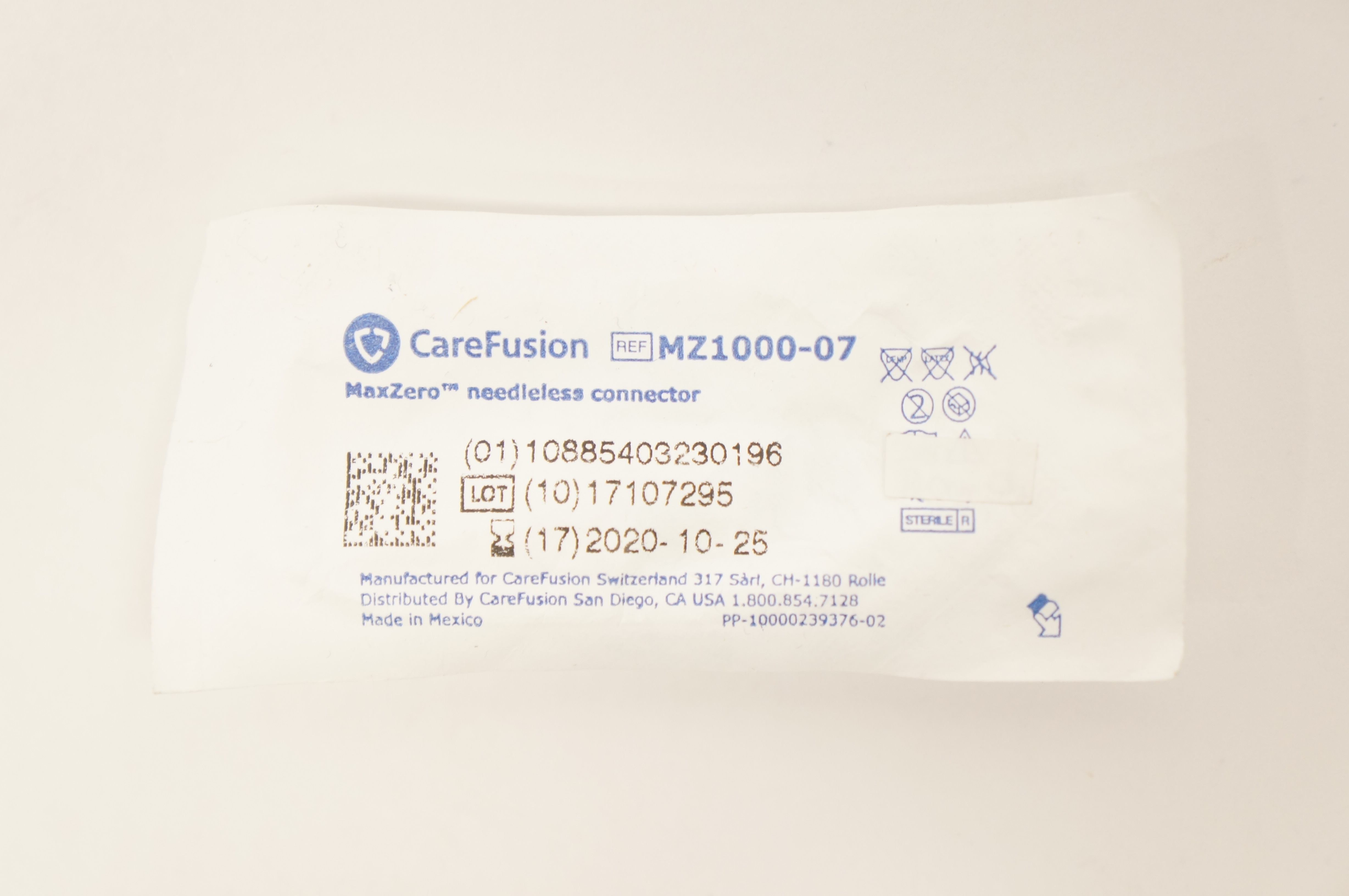 CareFusion MZ1000-07 MaxZero Ndleless Connector (x)