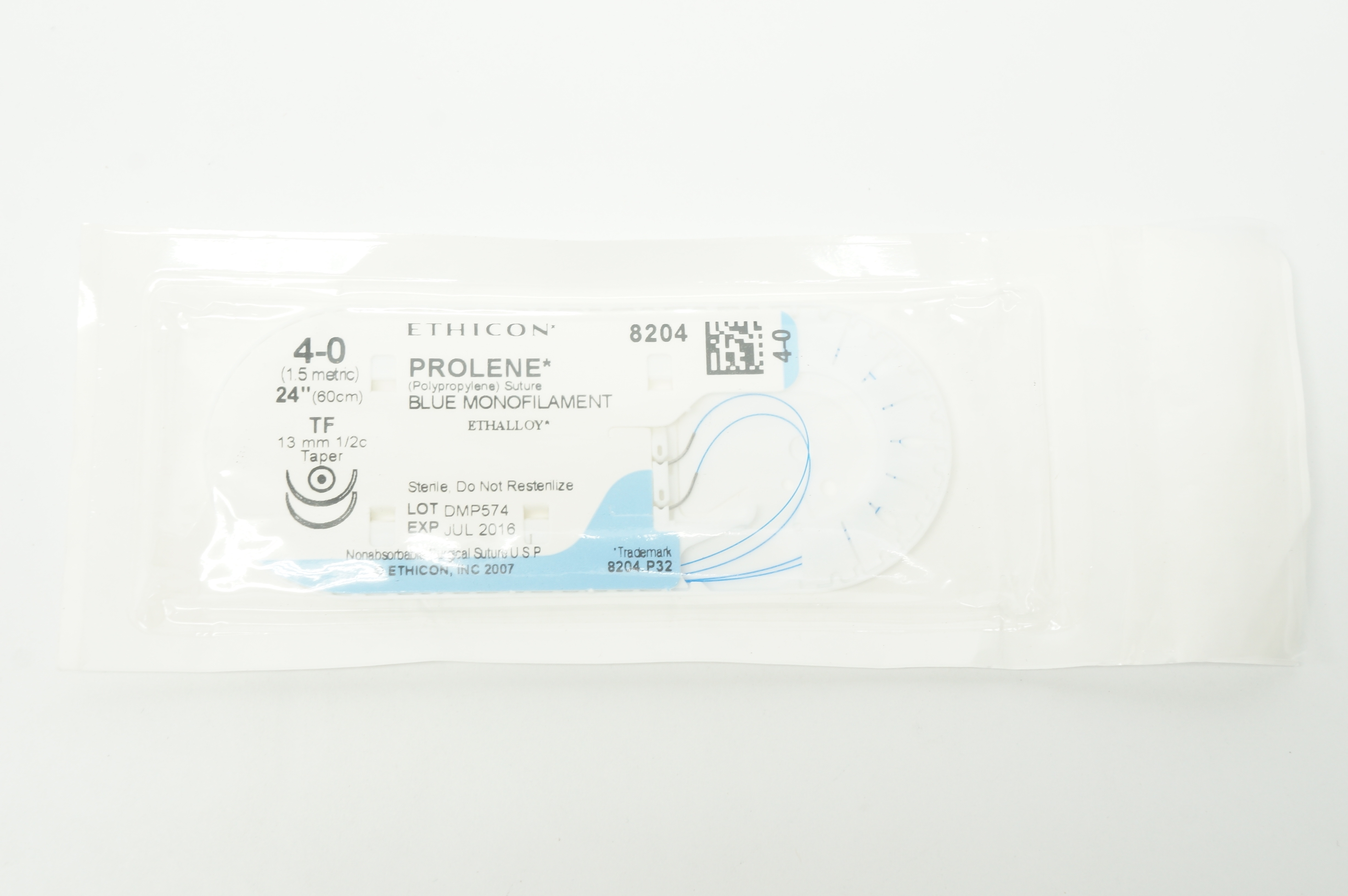 Ethicon 8204 4-0 PROLENE, TF, 13mm 1/2c Taper, 24inch (x)