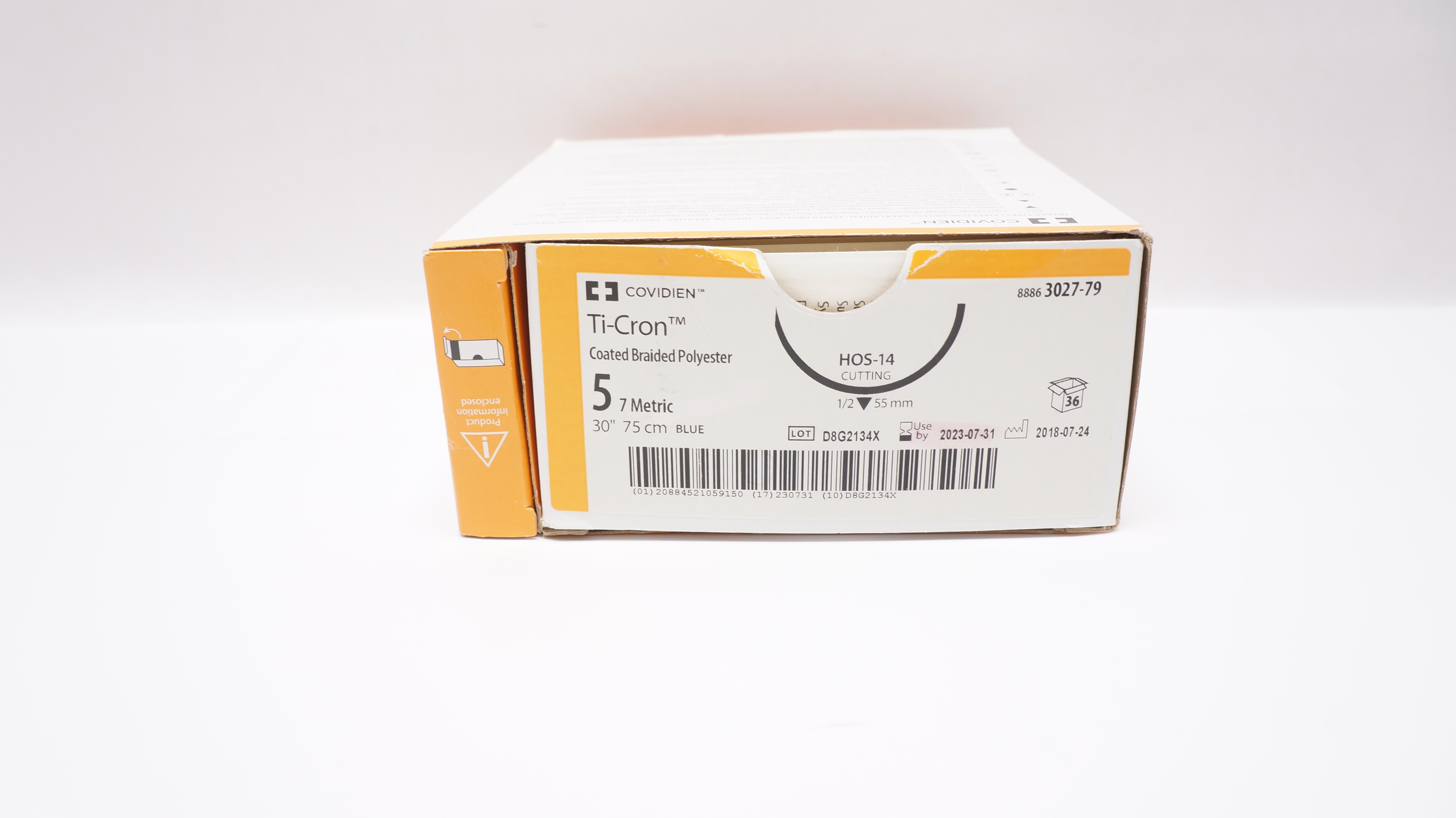 Covidien 3027-79 5 Ti-Cron Coated Braided Polyester 30inch, HOS-14 (x)-Box of 36