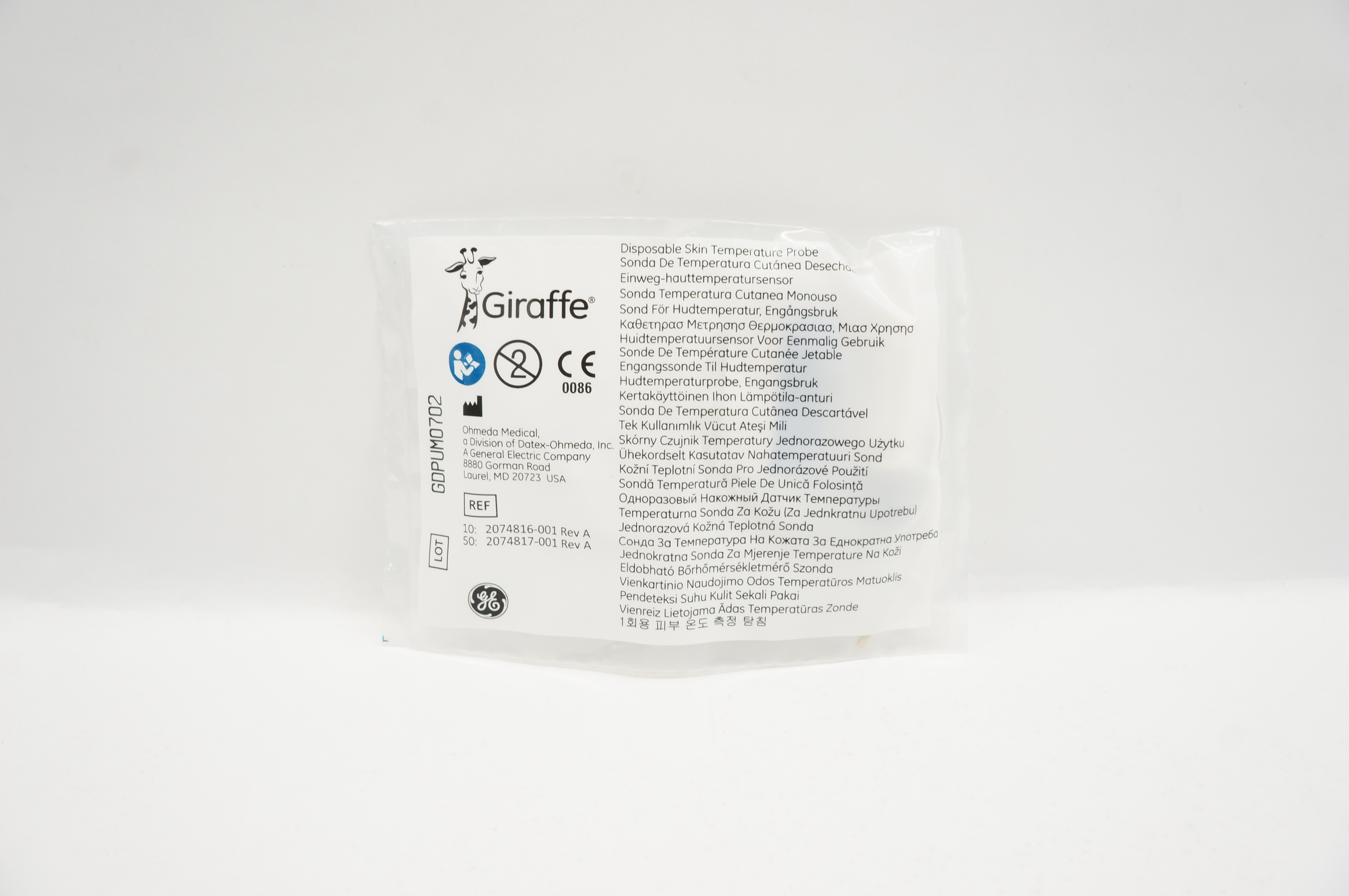 GE 2074816-001 Giraffe Skin Temperature Probe