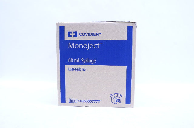 Covidien 1186000777T Monoject 60ml Syringe Luer-Lock Tip - Box of 30