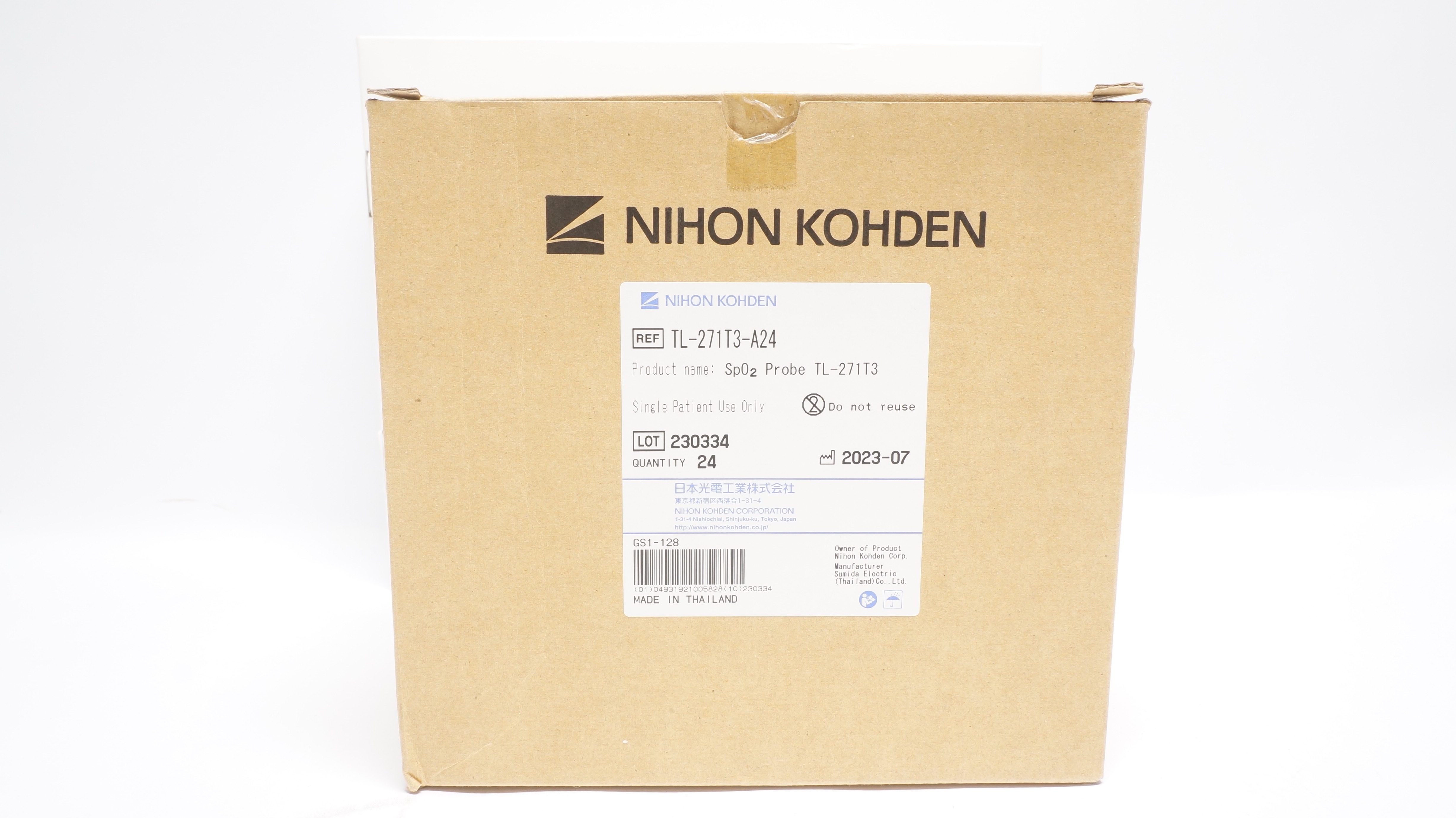Nihon Kohden TL-271T3-A24 SpO2 Probe TL-271T3 - Box of 24