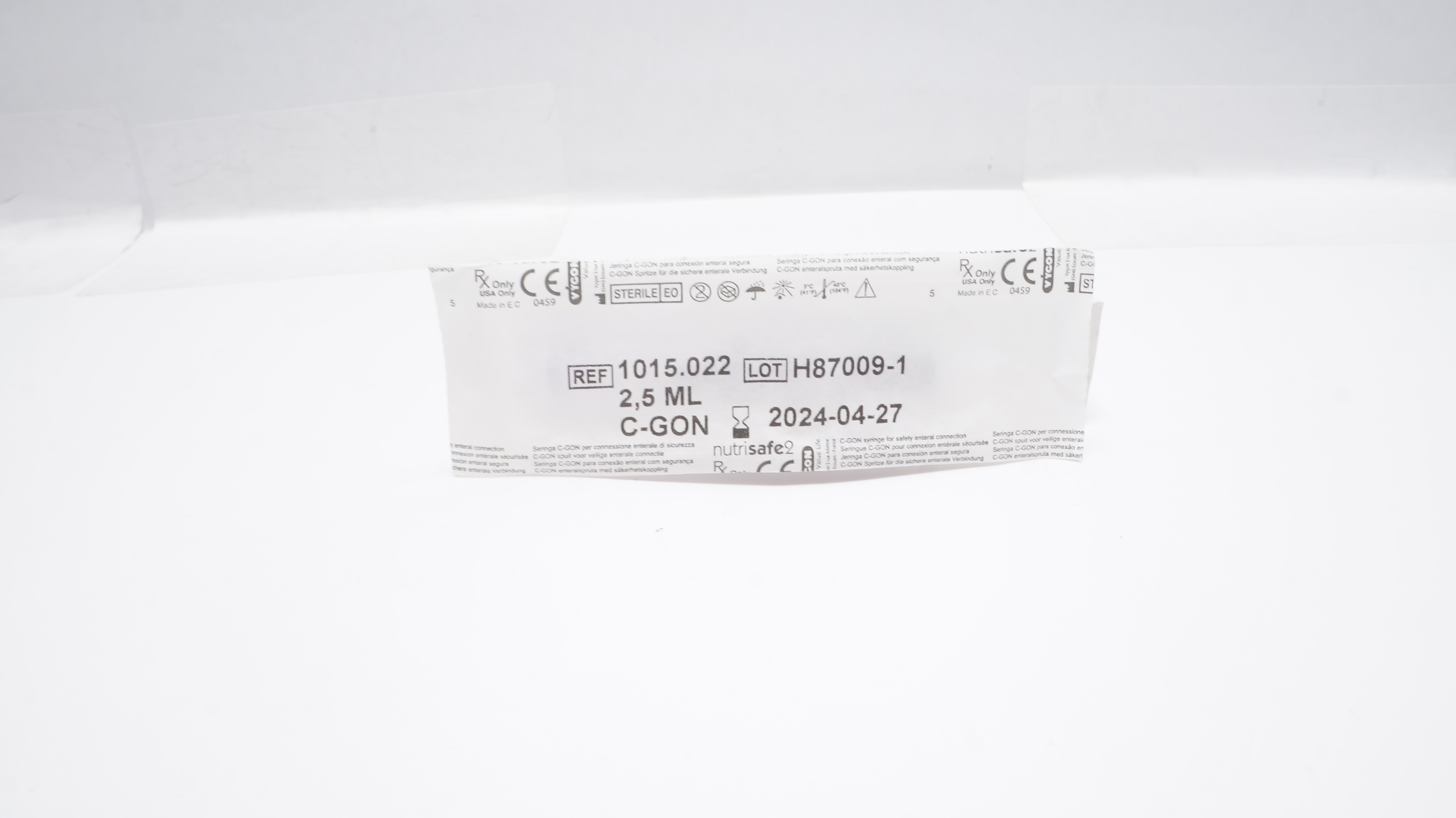Vygon 1015.022 NutriSafe2 C-GON Syringe 2,5mL