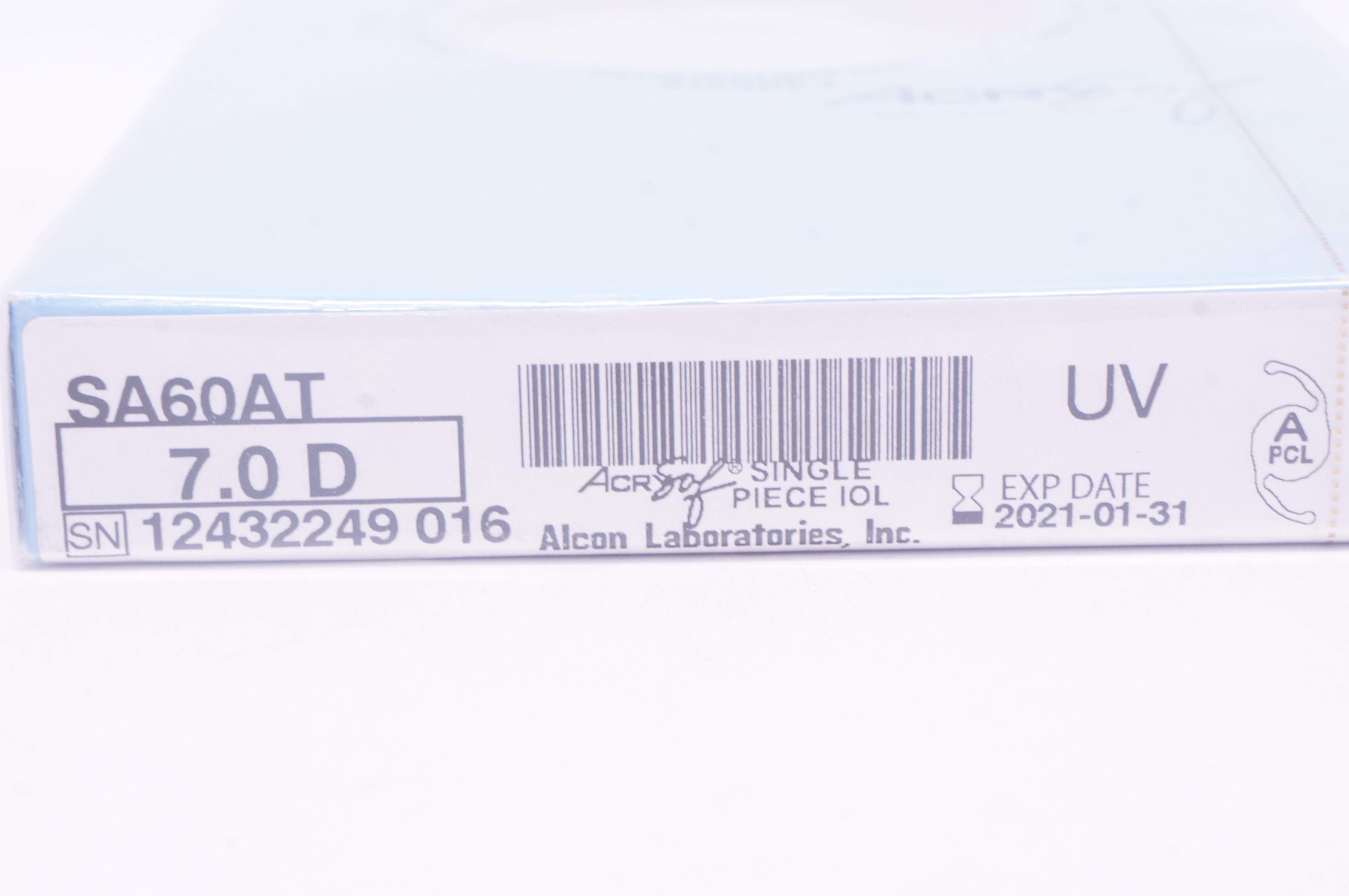 Alcon SA60AT AcrySof Acrylic Foldable IOL 07.0D, Length 13.0mm