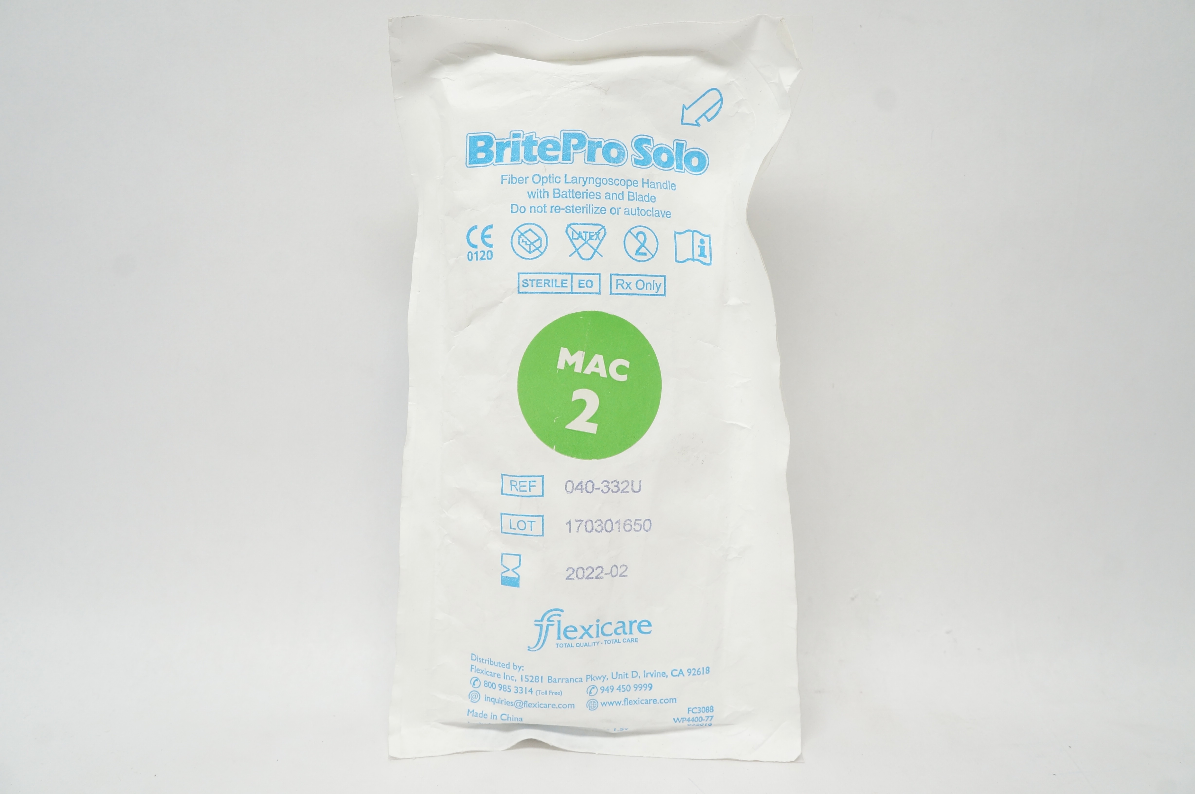 Flexicare 040-332U Britepro Solo + Briteblade Pro Mac 2 (x)