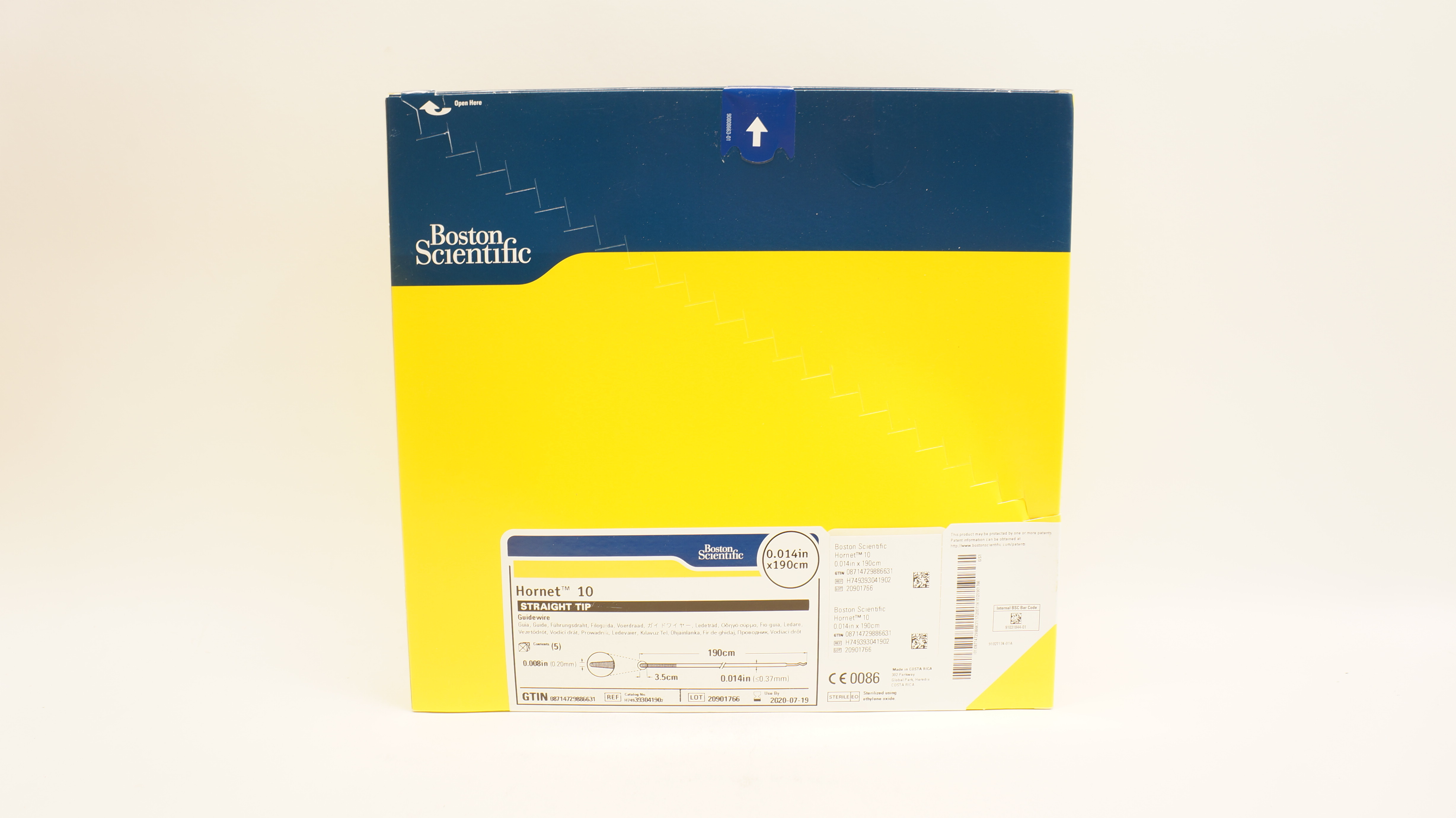 Boston Scientific 39304190 Hornet 10 Guidewire 0.014inch x 190cm - Box of 5 (x)