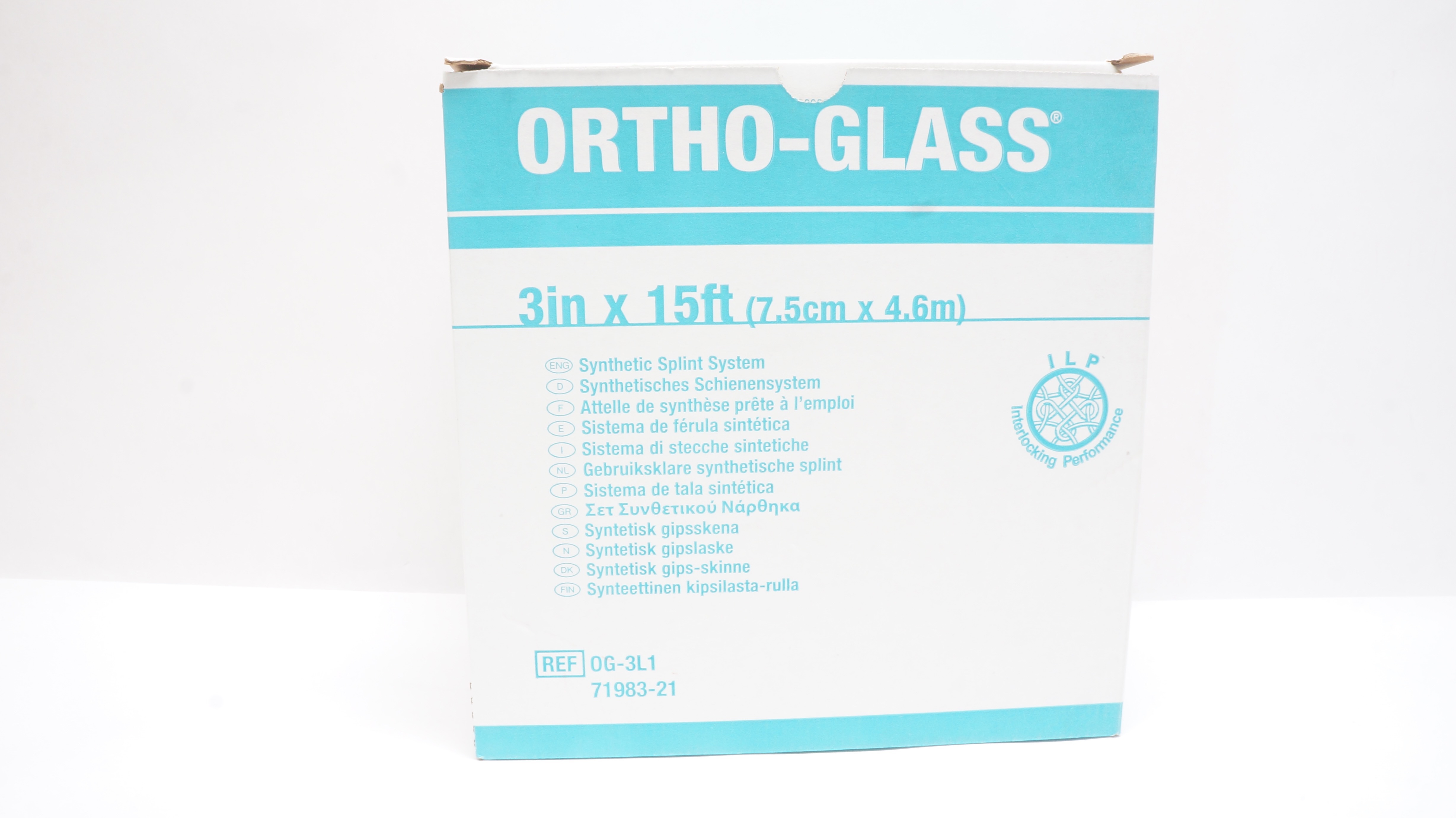 BSN Medical OG-3L1 ORTHO-GLASS Synthetic Splint System 3inch x 15ft.