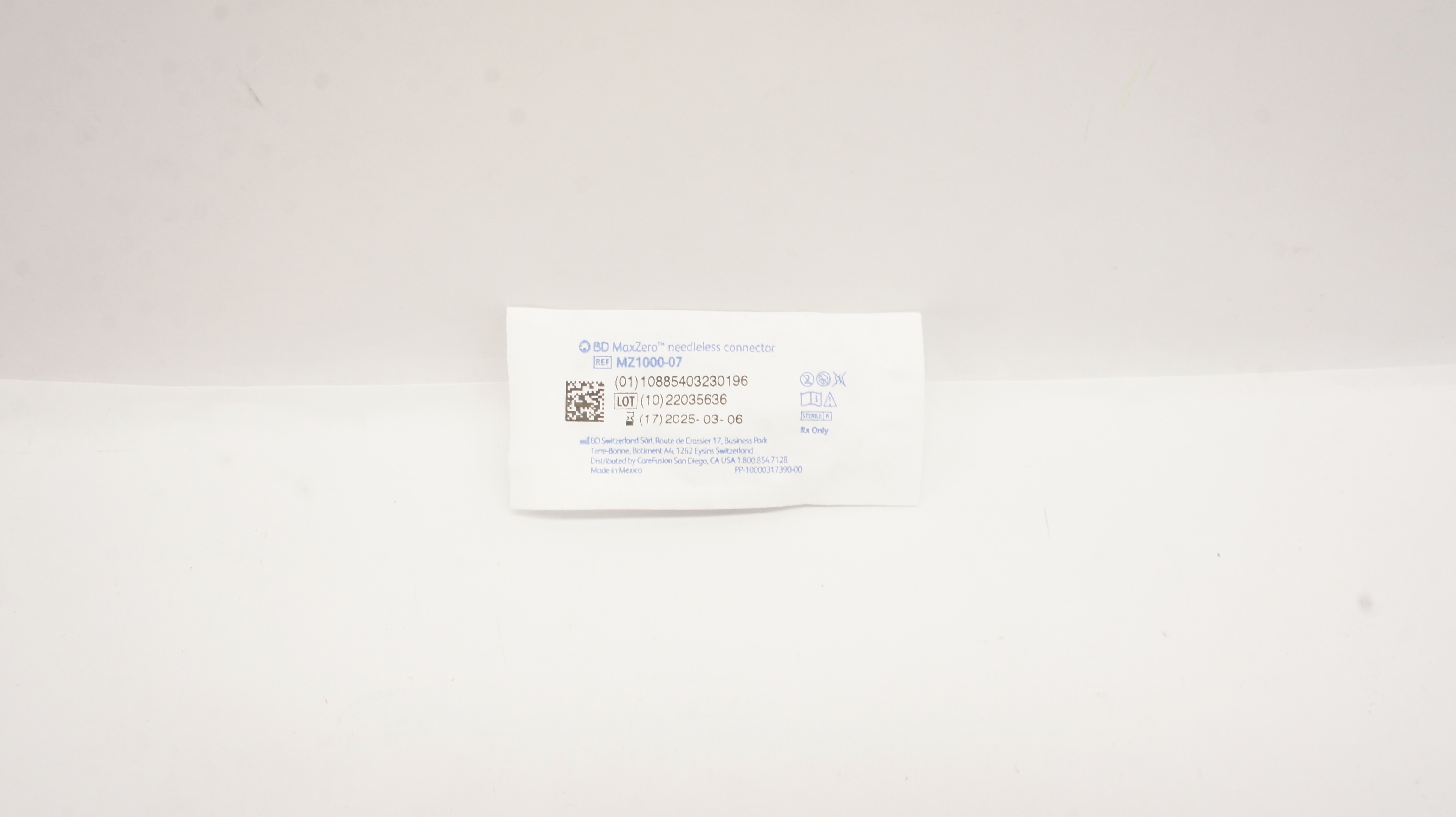 BD MZ1000-07 MaxZero Needleless Connector