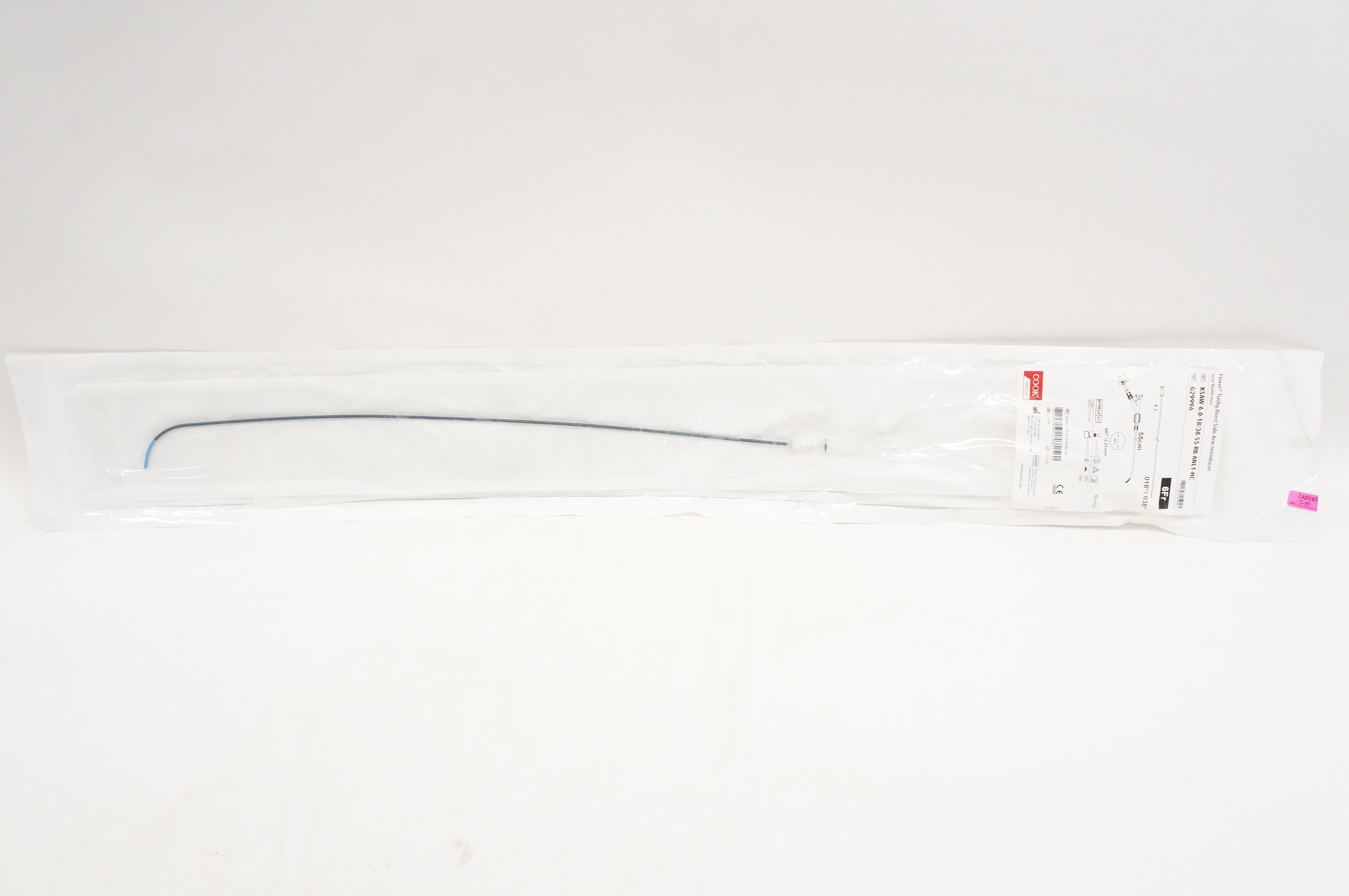Cook Medical G29996 Flexor Tuohy-Borst Side-Arm Introducers 6Fr x 55cm (x)