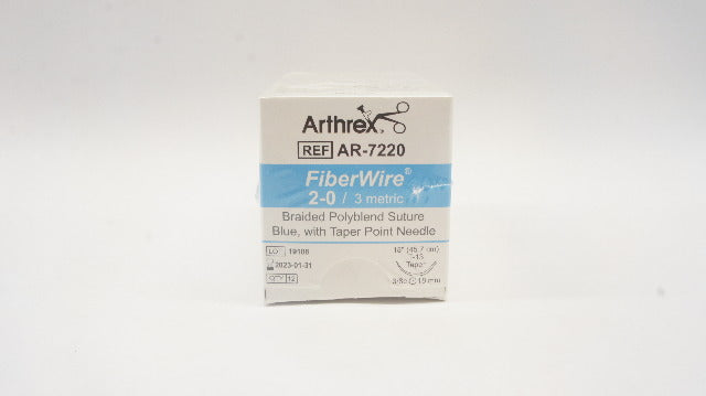 Arthrex AR-7220 2-0 FiberWire, T-13 Taper, 3/8 18mm, 18inch ~ Pack of 12