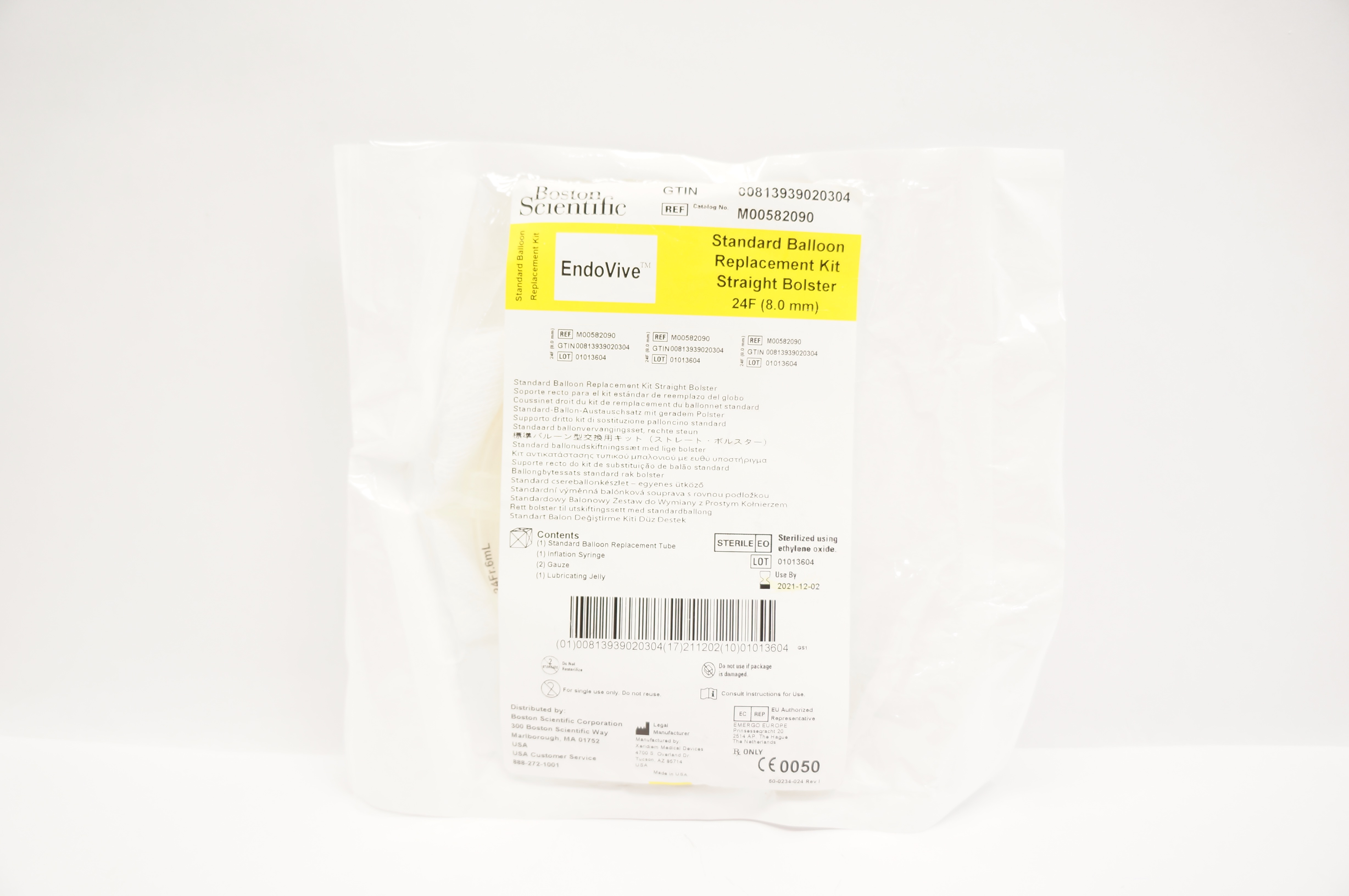 Boston Scientific M00582090 Standard Balloon Replacement Kit Strght Bolster (x)