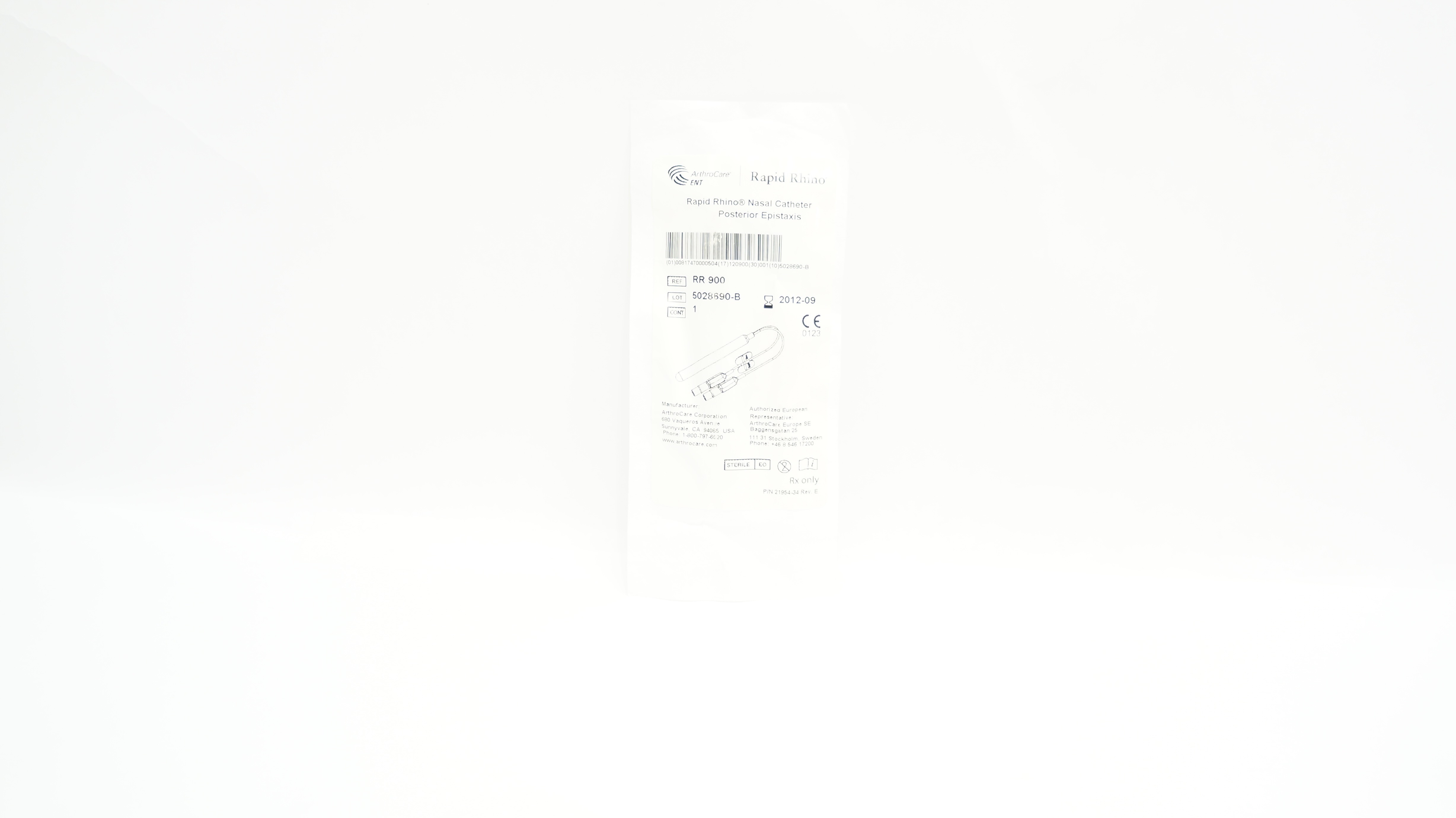 ArthroCare RR 900 Rapid Rhino Nasal Catheter Posterior Epistaxis (x)