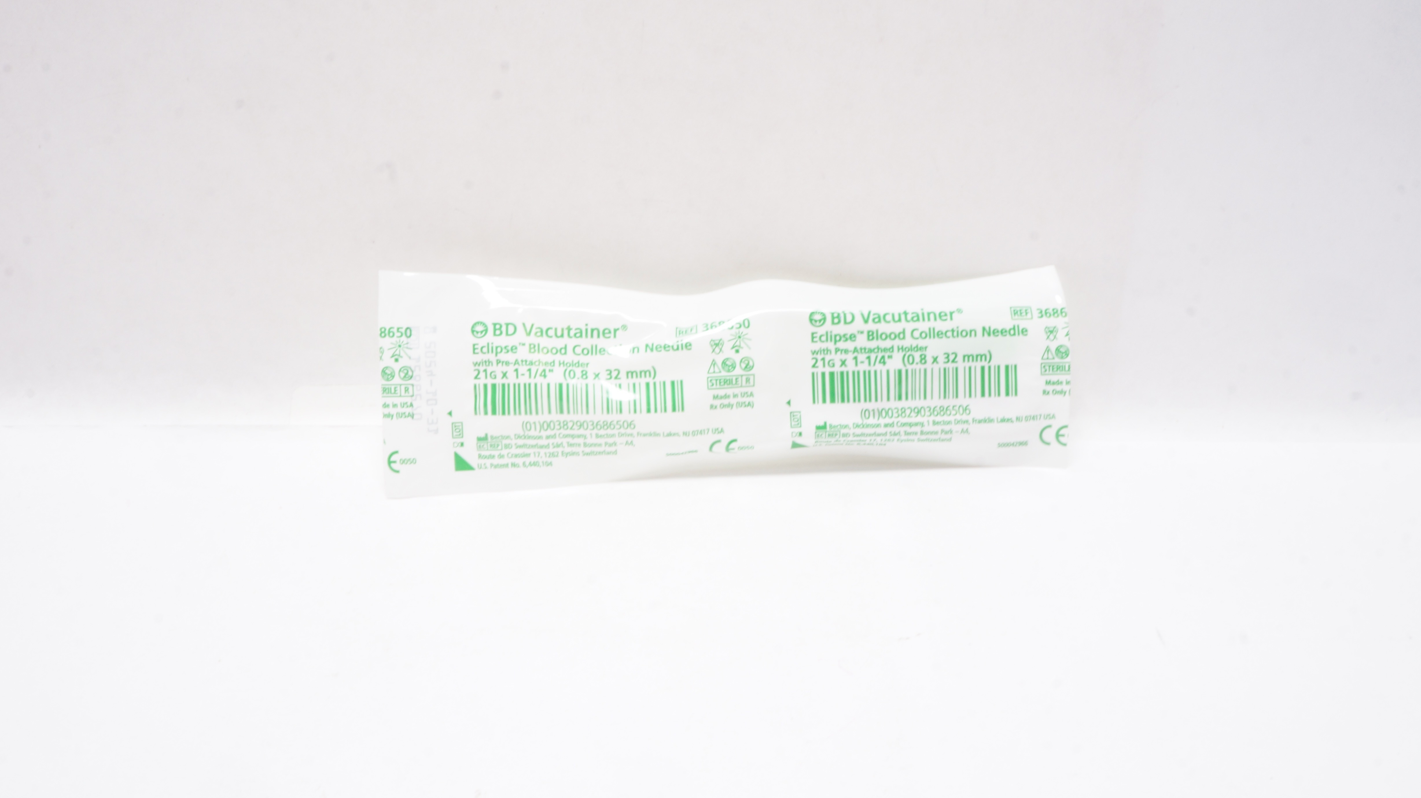 BD 368650 Vacutainer Eclipse Blood Collection Ndle 21G x 1-1/4inch