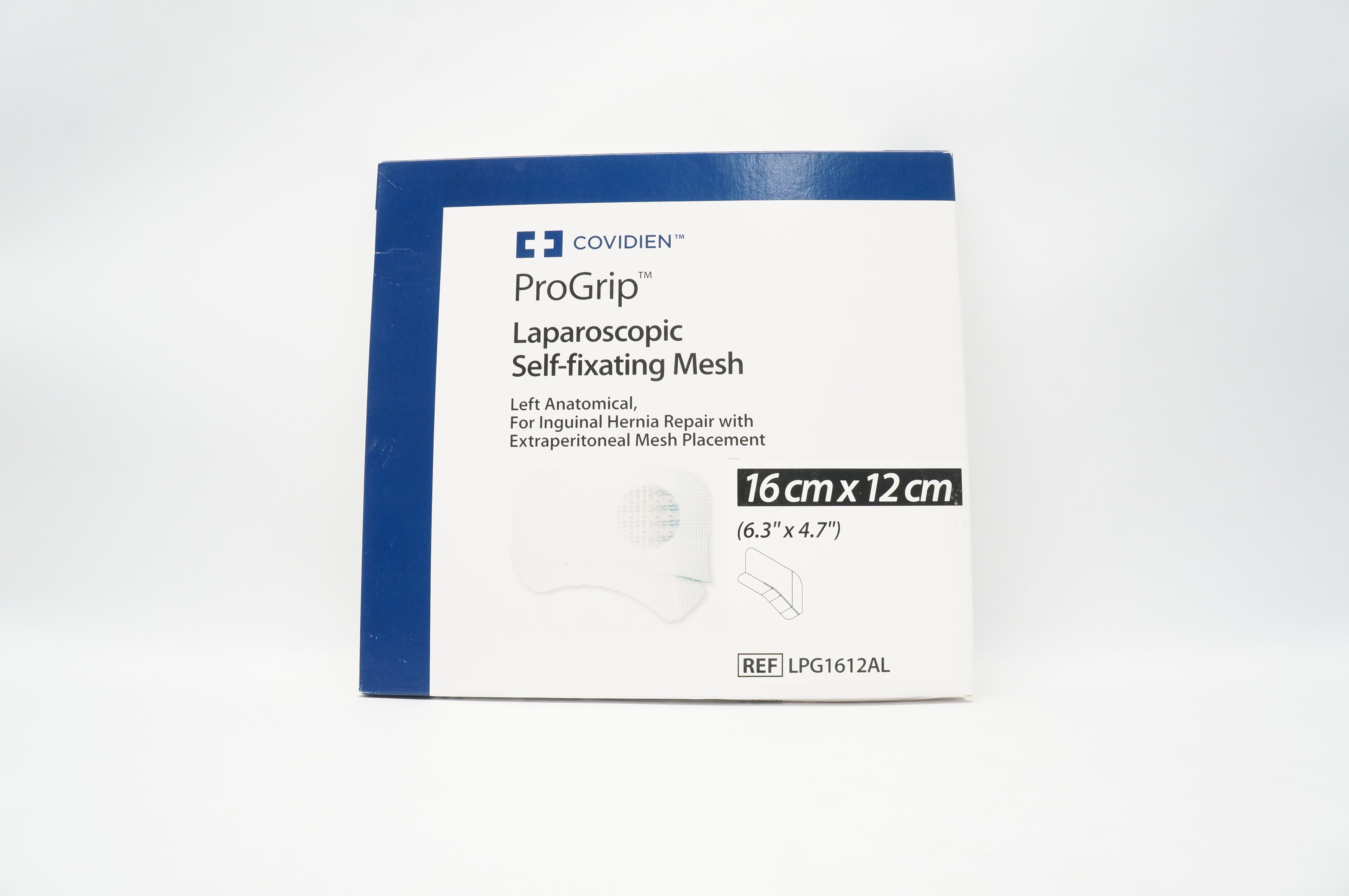 Covidien LPG1612AL ProGrip Laparoscopic Self-fixating Mesh 6.3inch x 4.7inch (x)