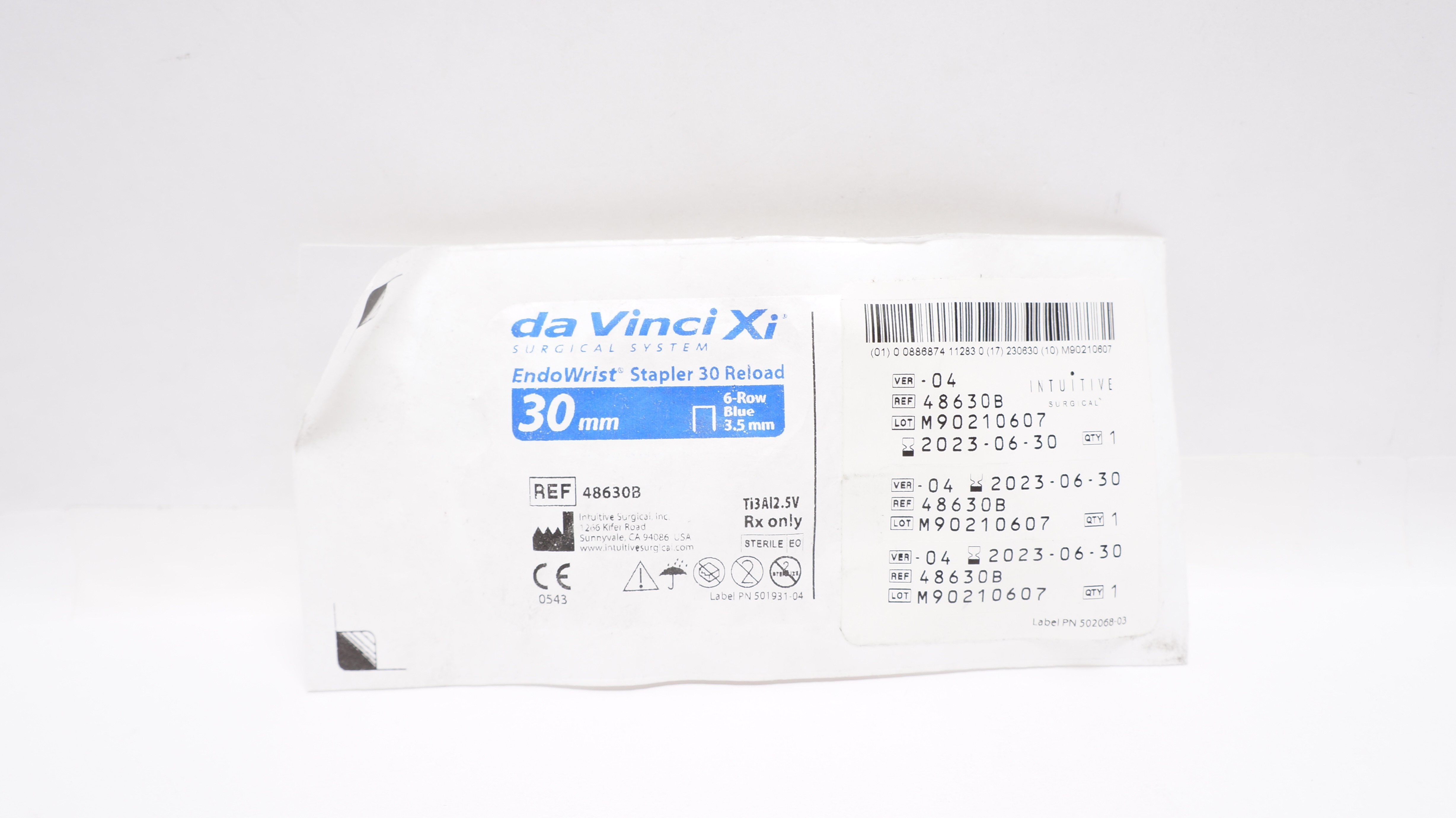 Intuitive 48630B DaVinci XI EndoWrist Stapler 30 Reload 6 Row 3.5mm x