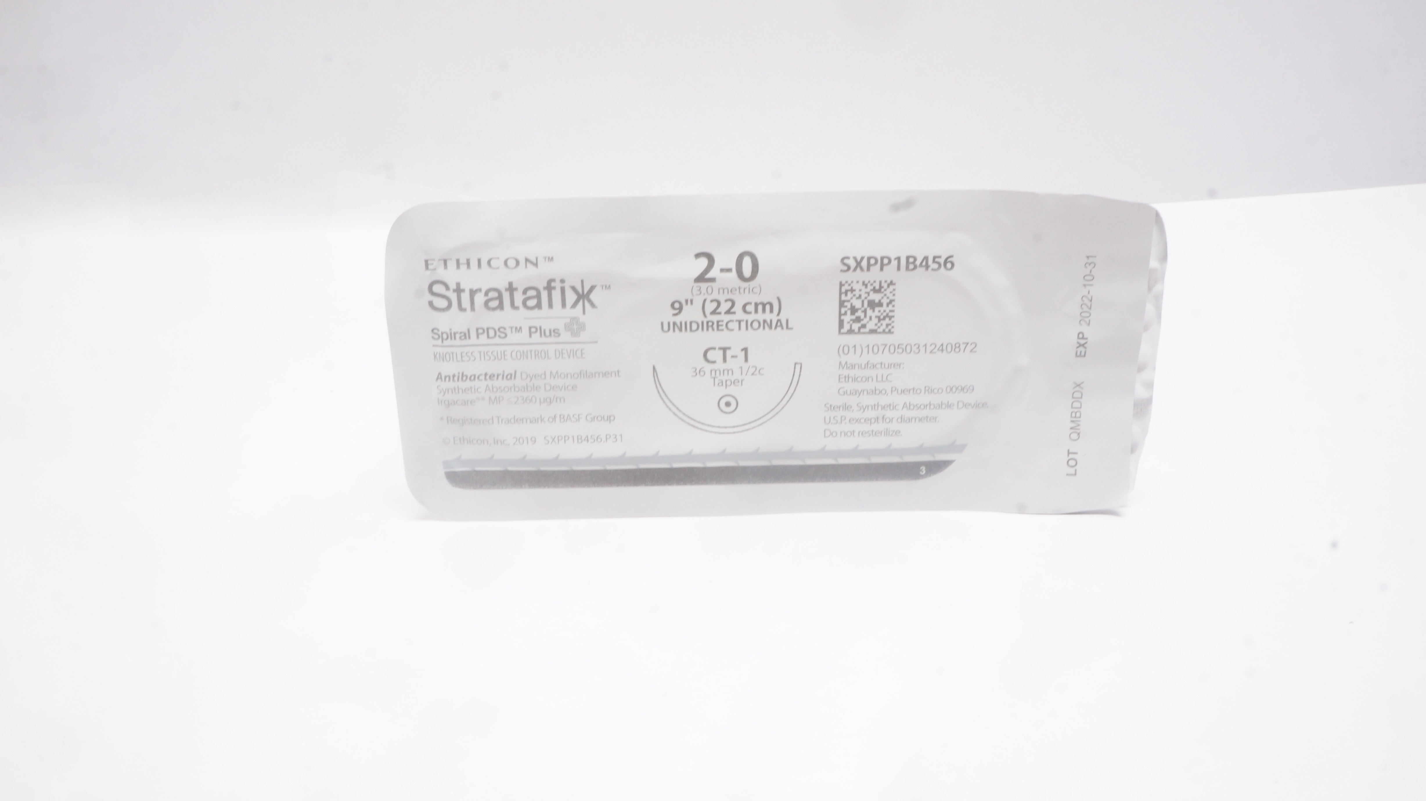 Ethicon SXPP1B456 2-0 STRATAFIX PDS Plus CT-1 36mm 1/2c Taper, 9inch (x)