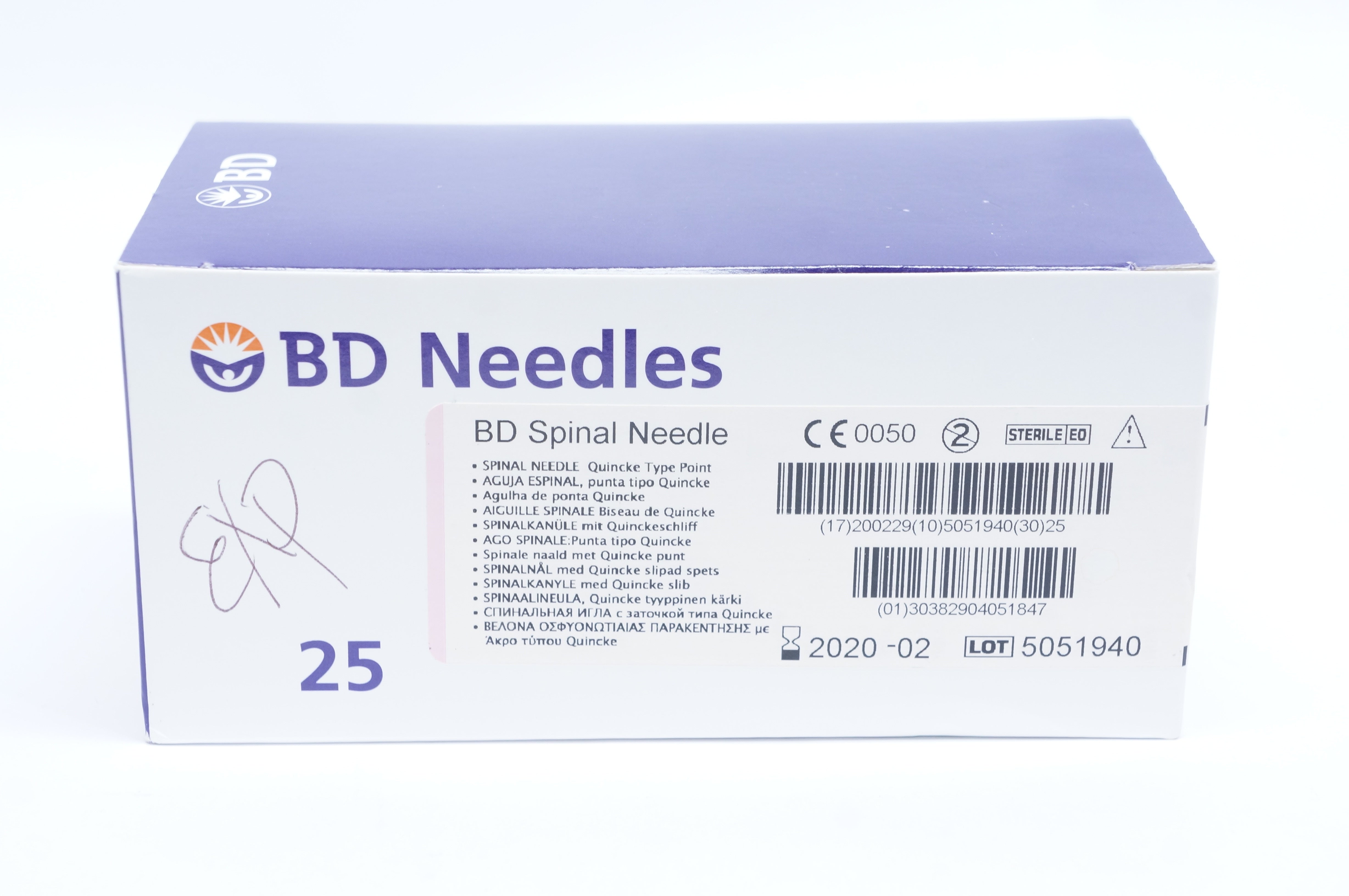 BD 405184 Spinal Needle 18gauge x 3.50inch 1.20 x 90mm (x) - Box of 25