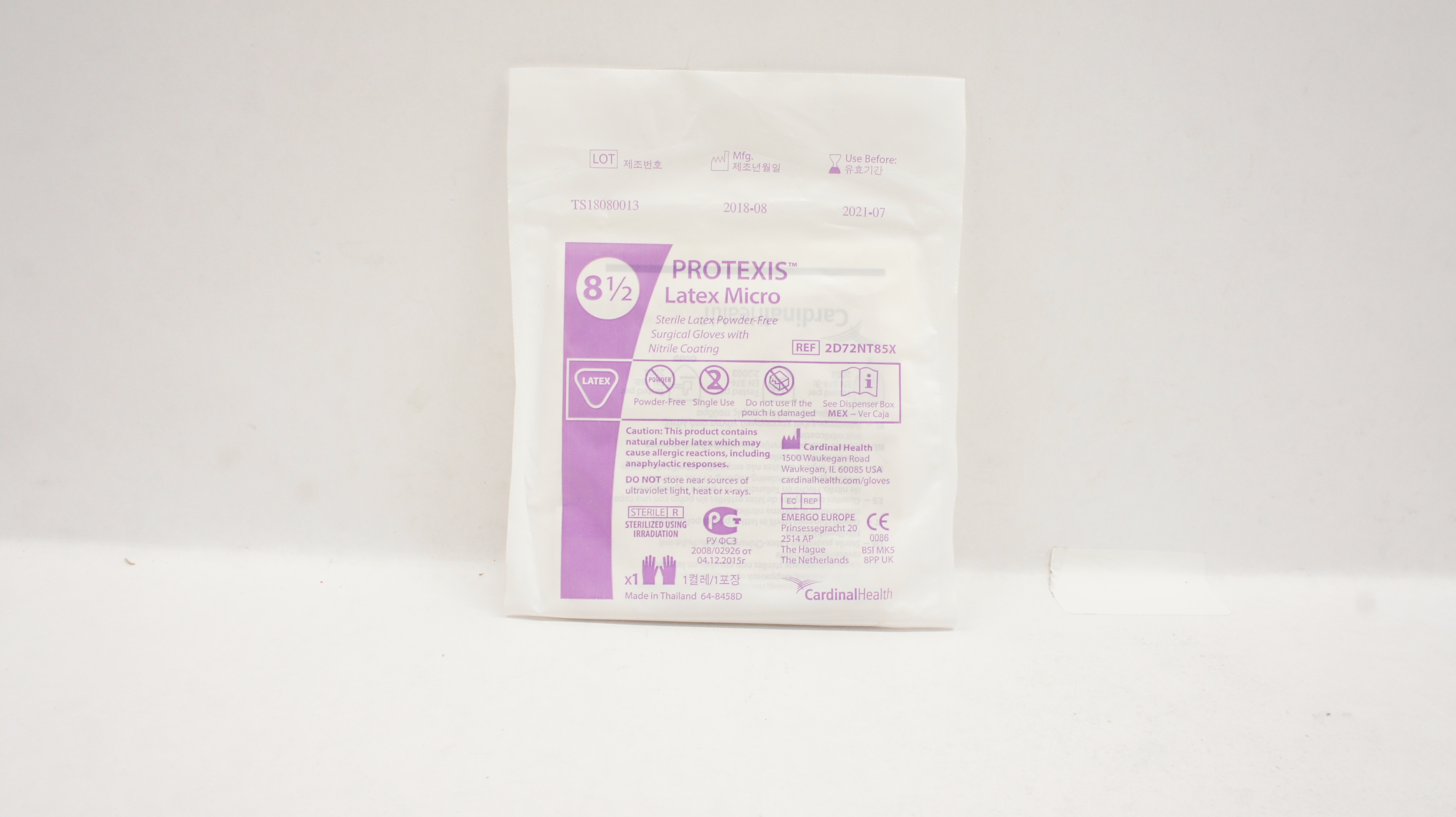 Cardinal Health 2D72NT85X Protexis Latex Micro Surgical Gloves, Size 8-1/2 (x)