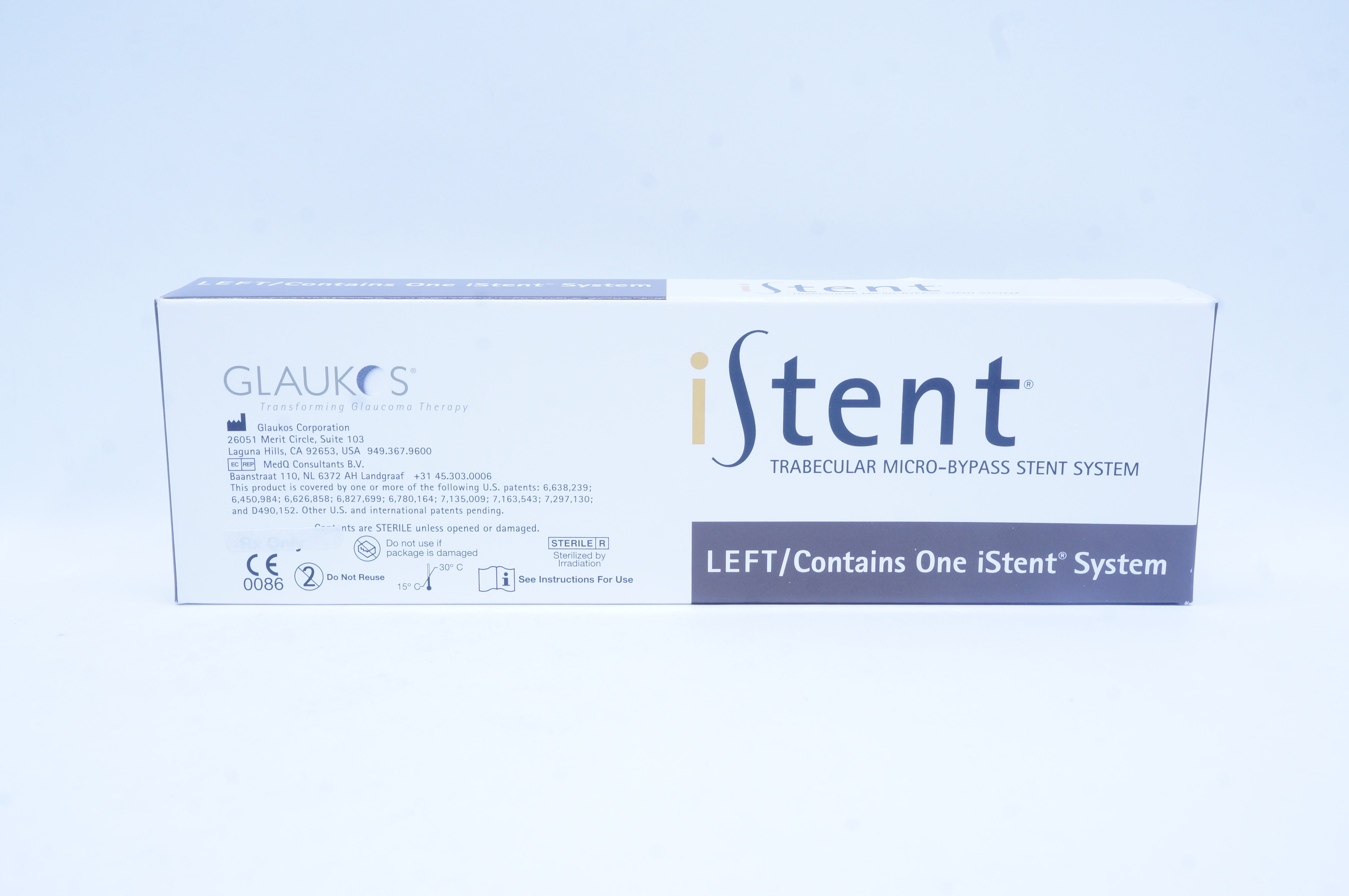 Glaukos GTS100L iStent Trabecular Micro-.Bypass Stnt System Left (x)