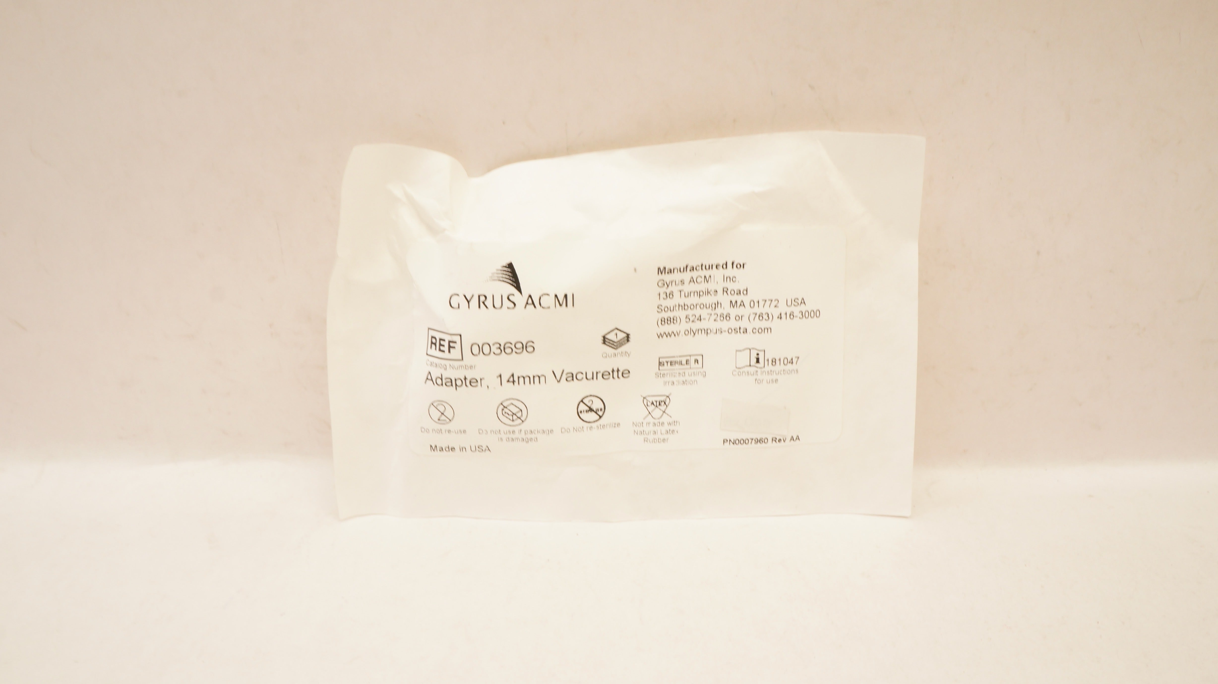 Gyrus ACMI 003696 Adapter 14mm Vacurette (x)