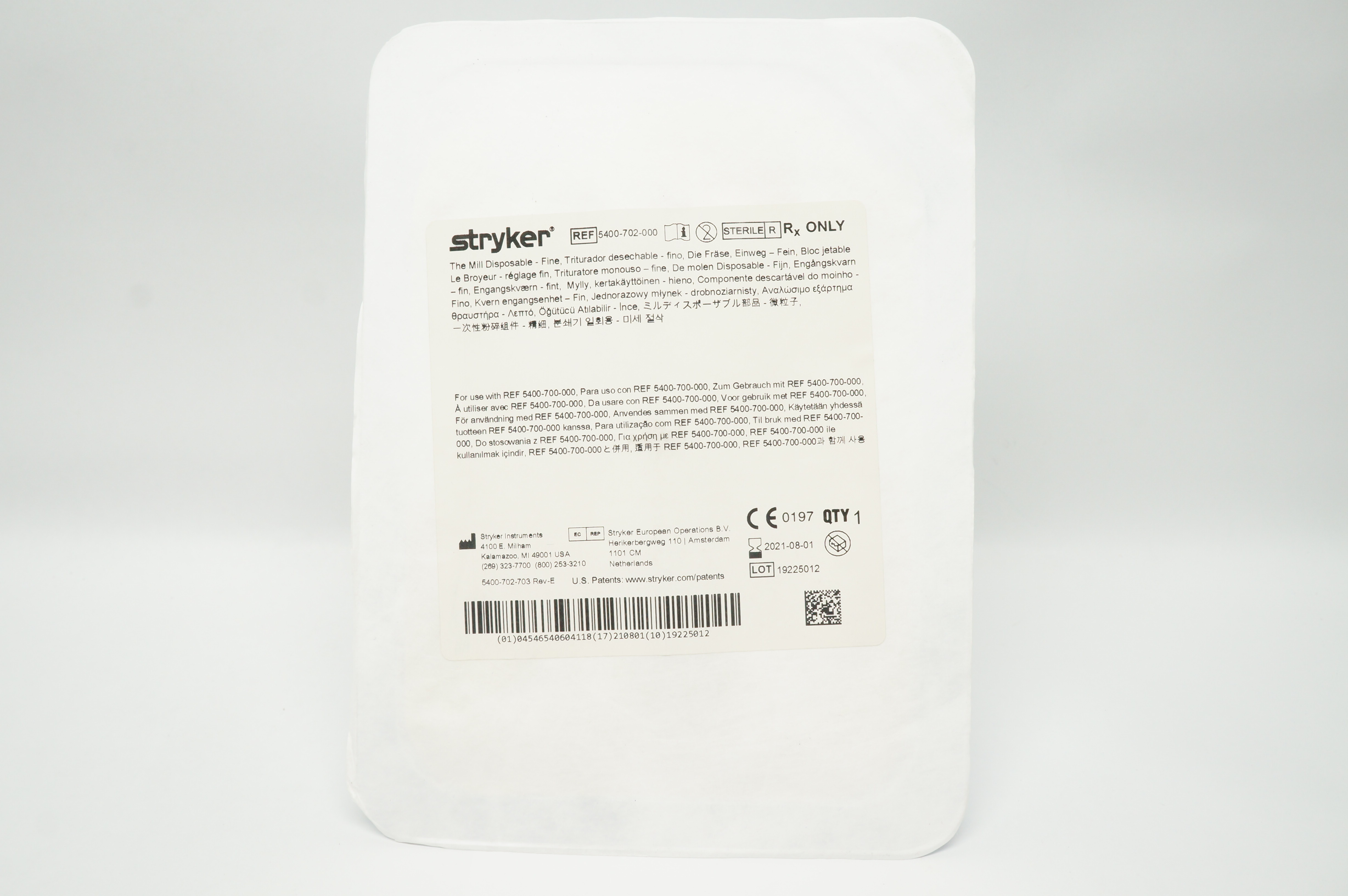 Stryker 5400-702-000 The Mill Disposable Fine (x)